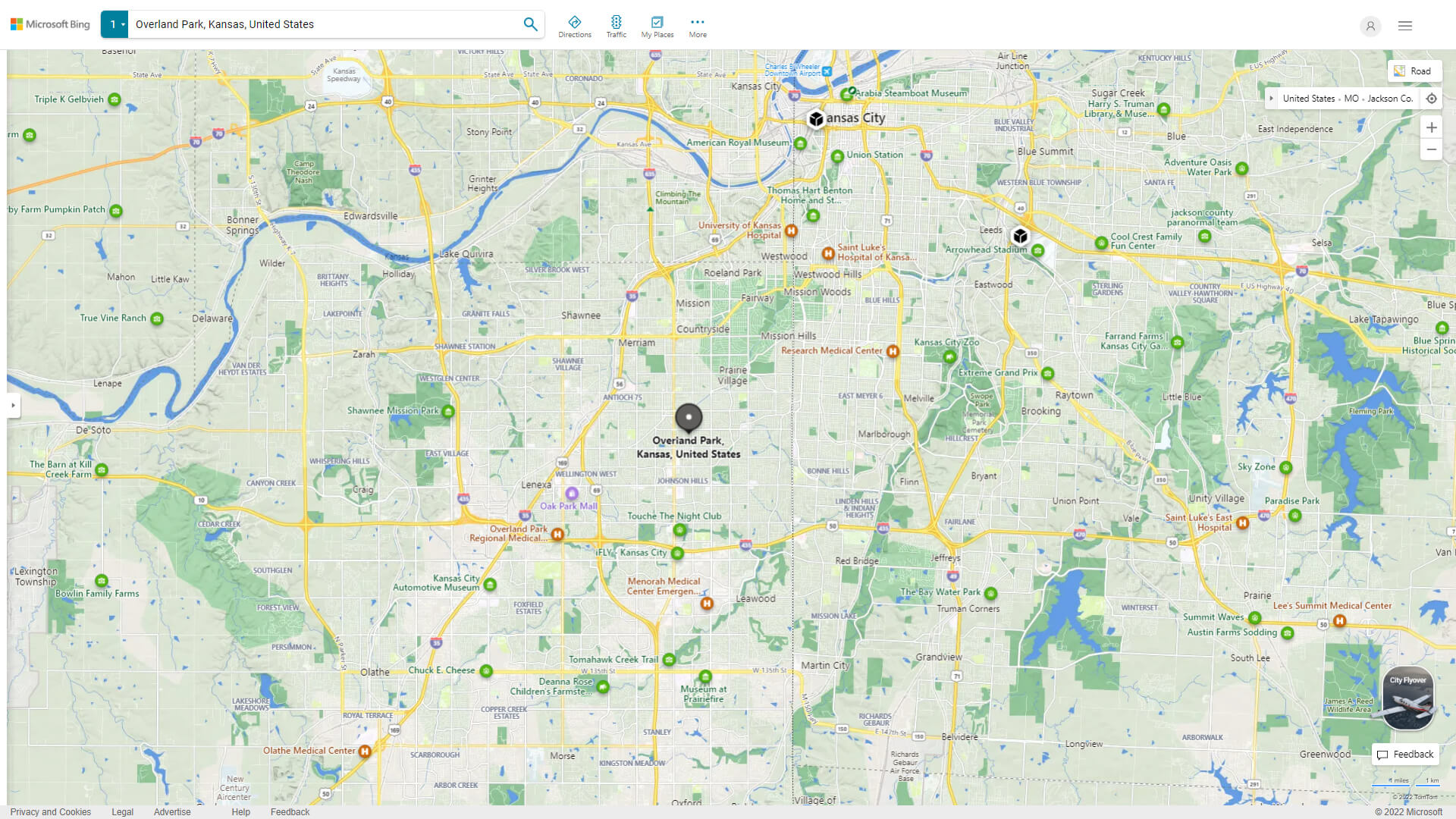 Overland Park, Kansas Map