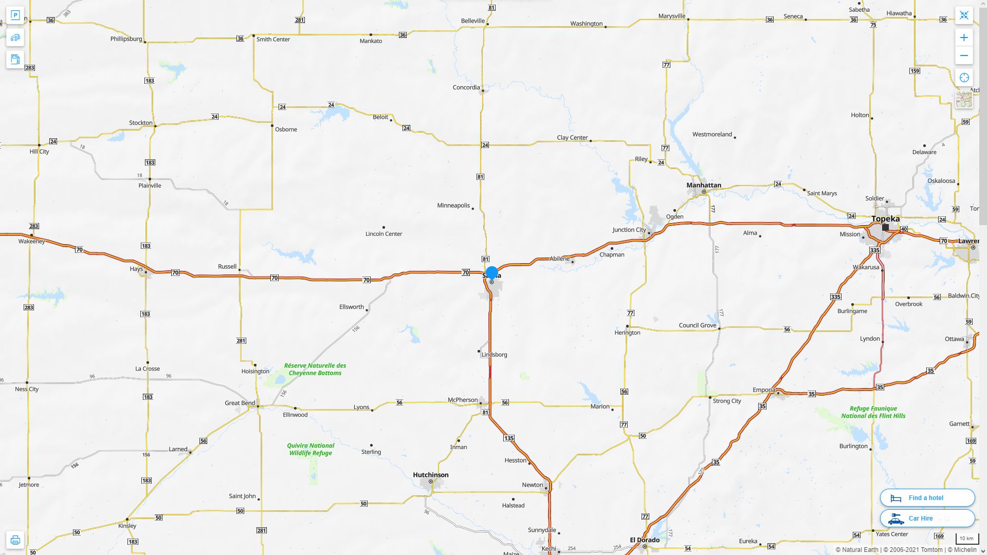 Salina, Kansas Map