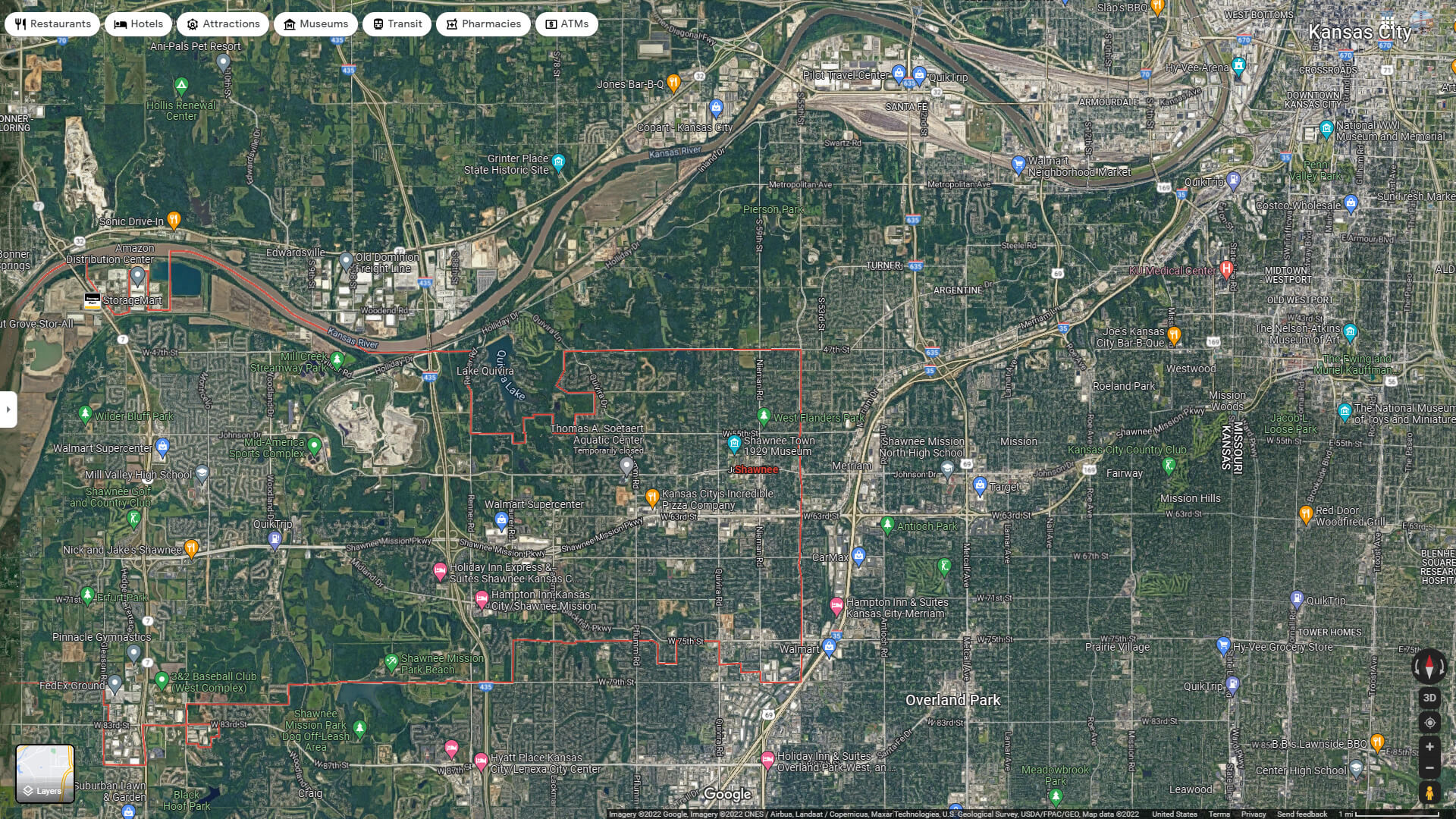 Shawnee, Kansas Map