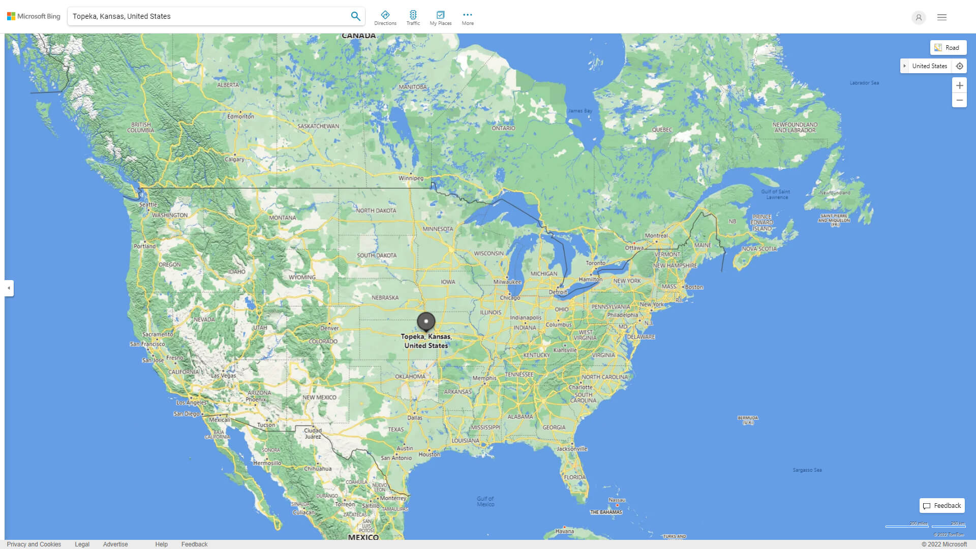 Topeka, Kansas Map