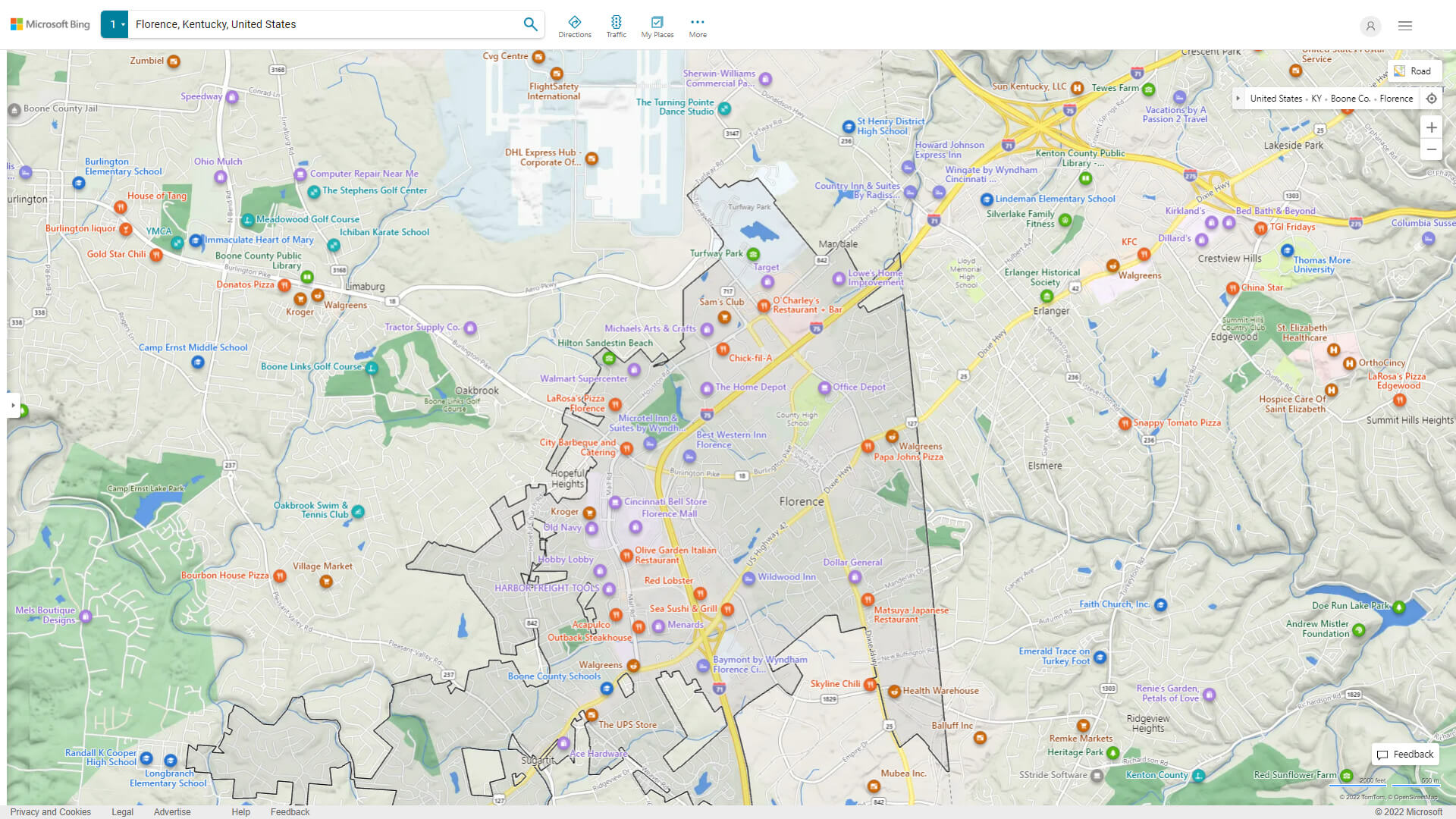 Florence, Kentucky Map