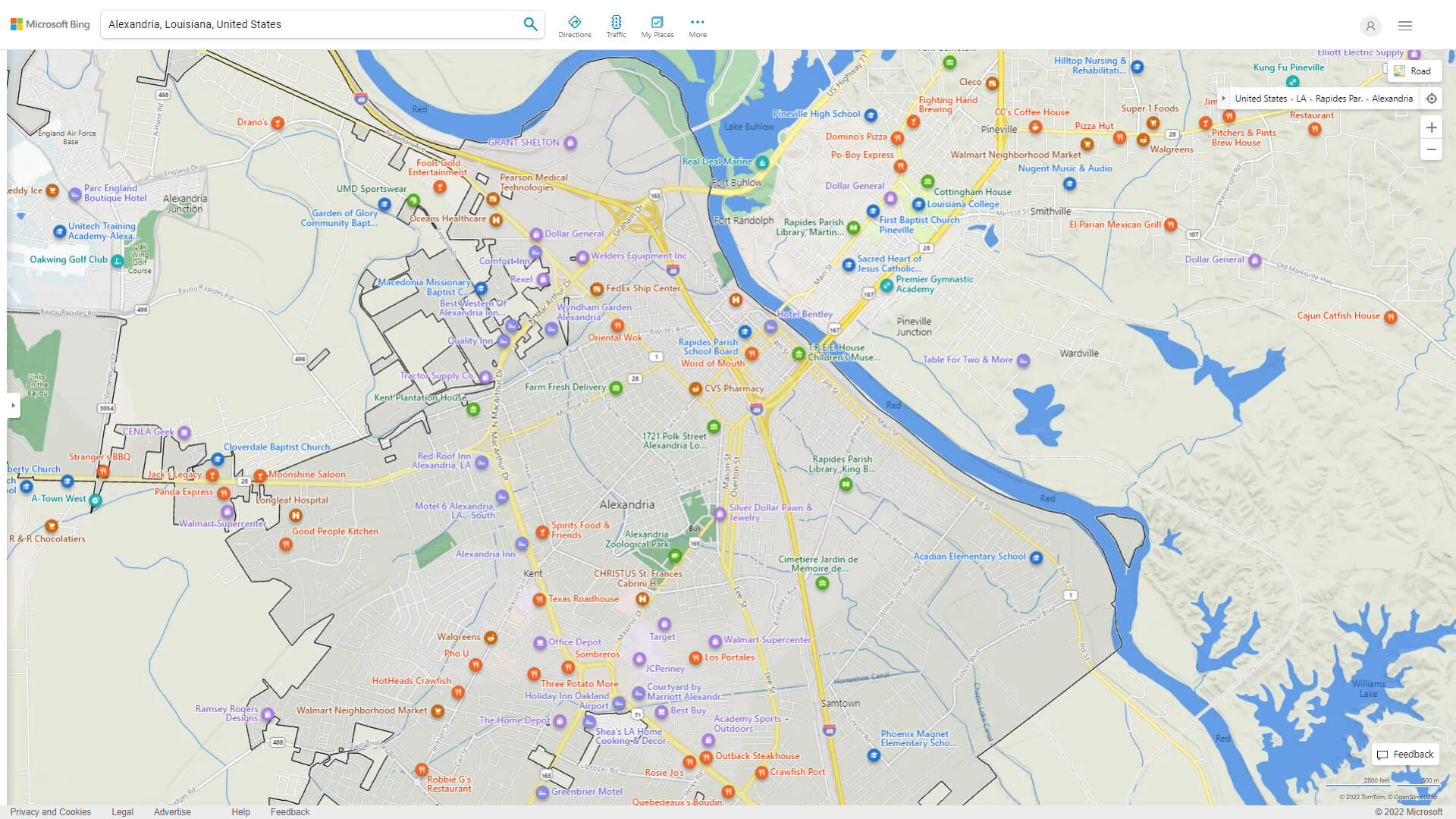 Alexandria Louisiana Map - United States