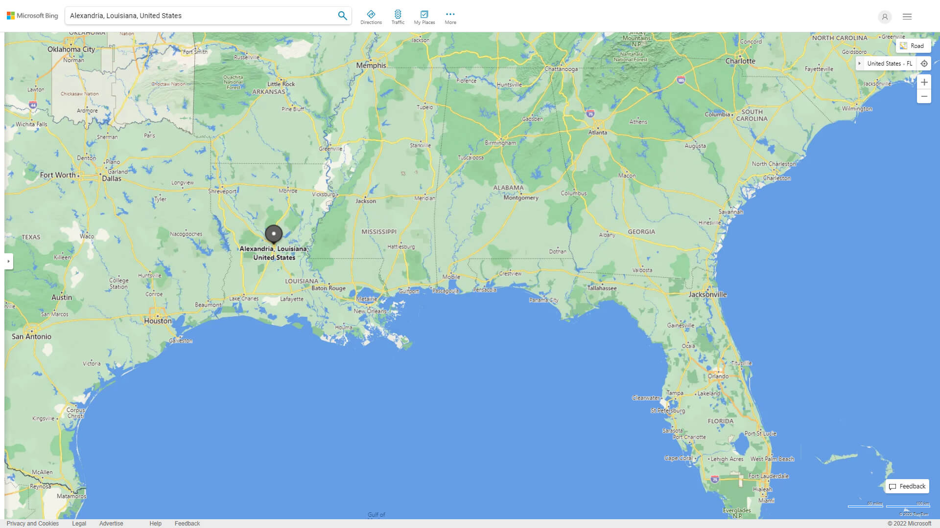 Alexandria, Louisiana Map