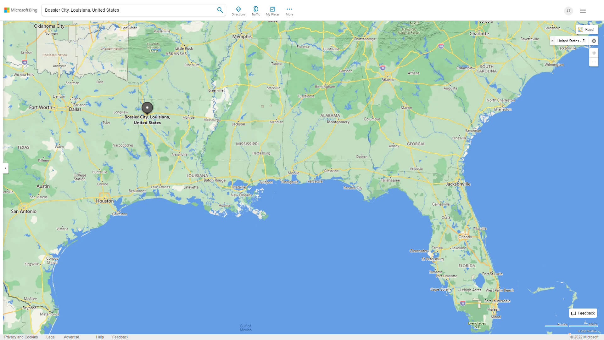 Bossier City, Louisiana Map