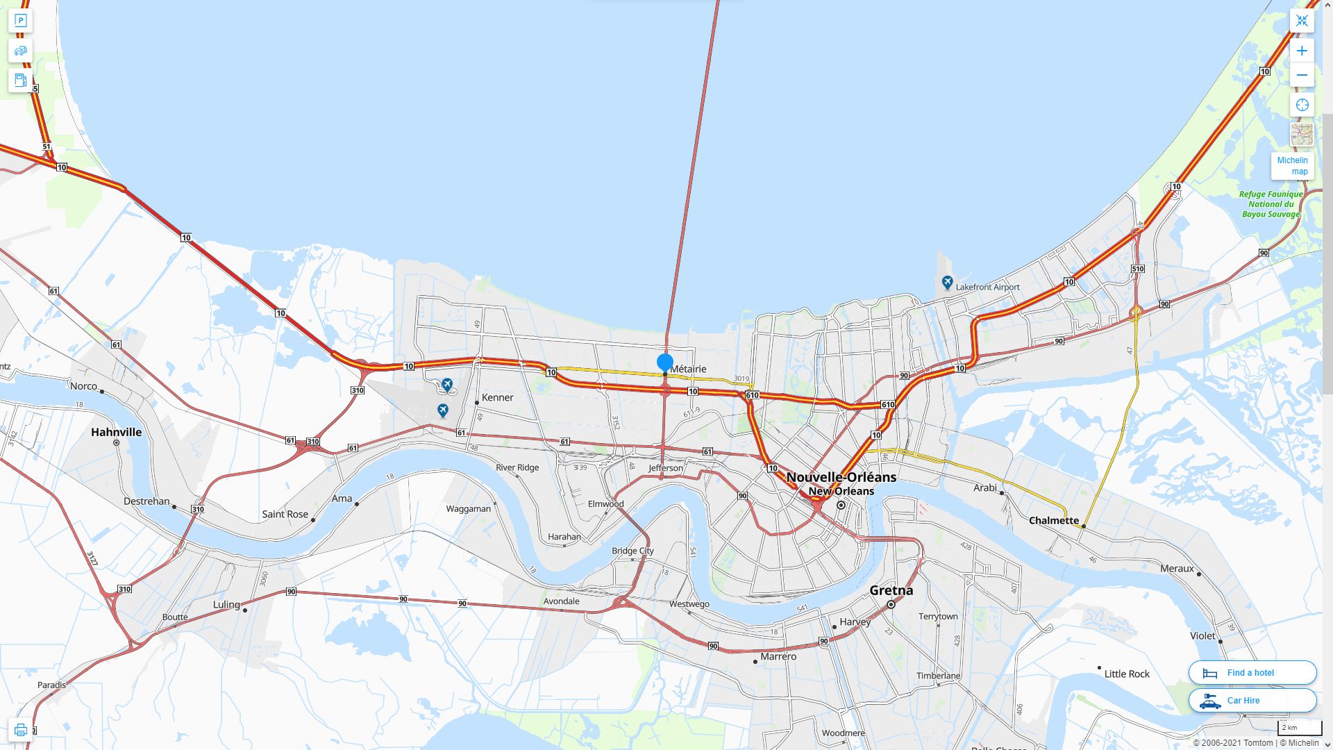 Metairie Louisiana Map - United States