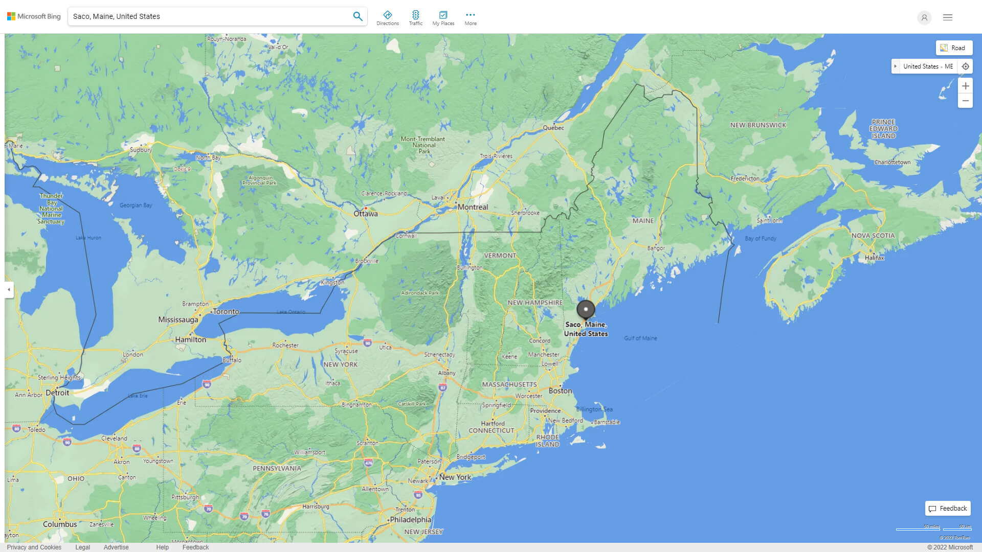 Saco, Maine Map