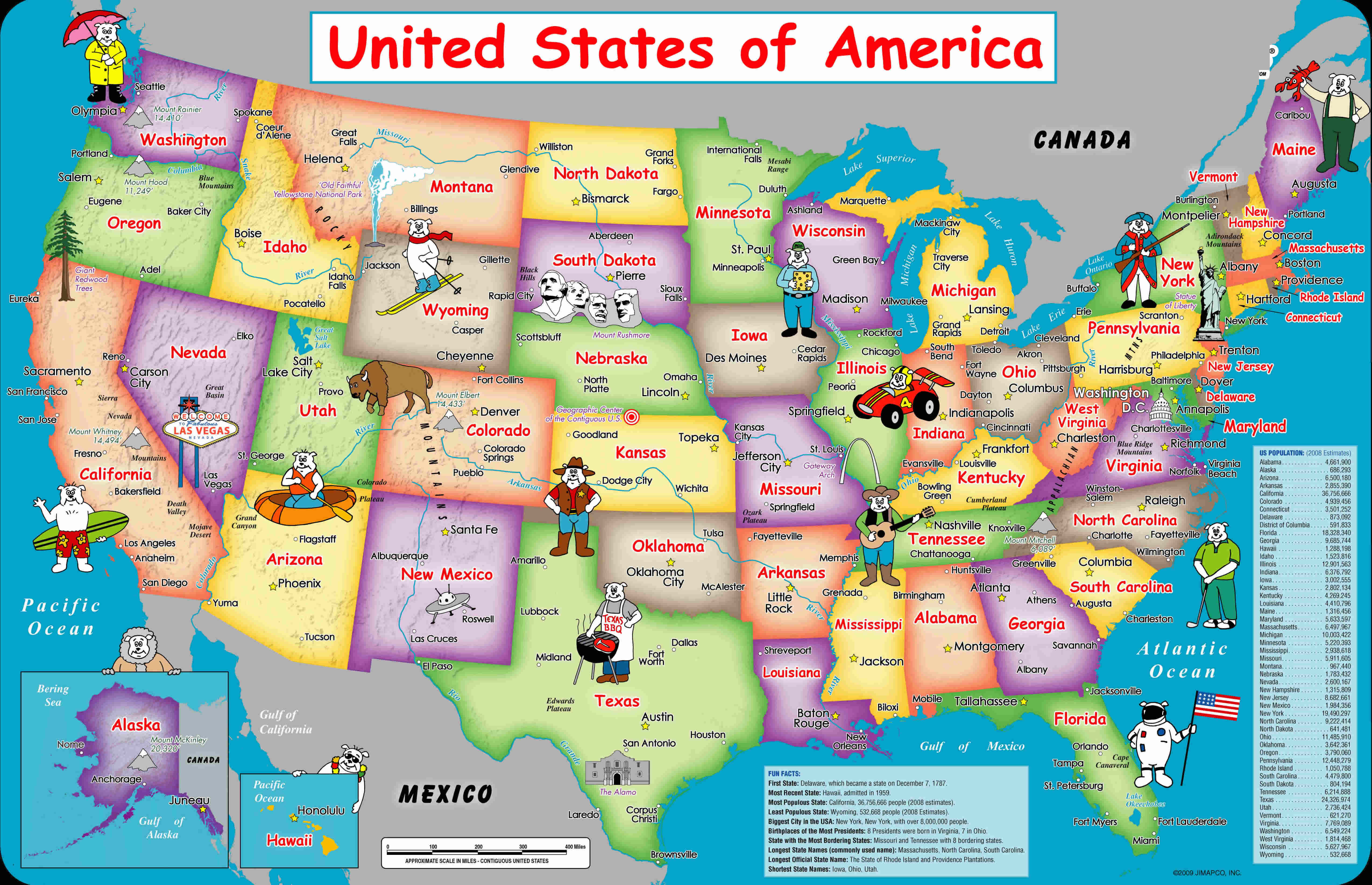 us states map for kids United States Map us states map for kids