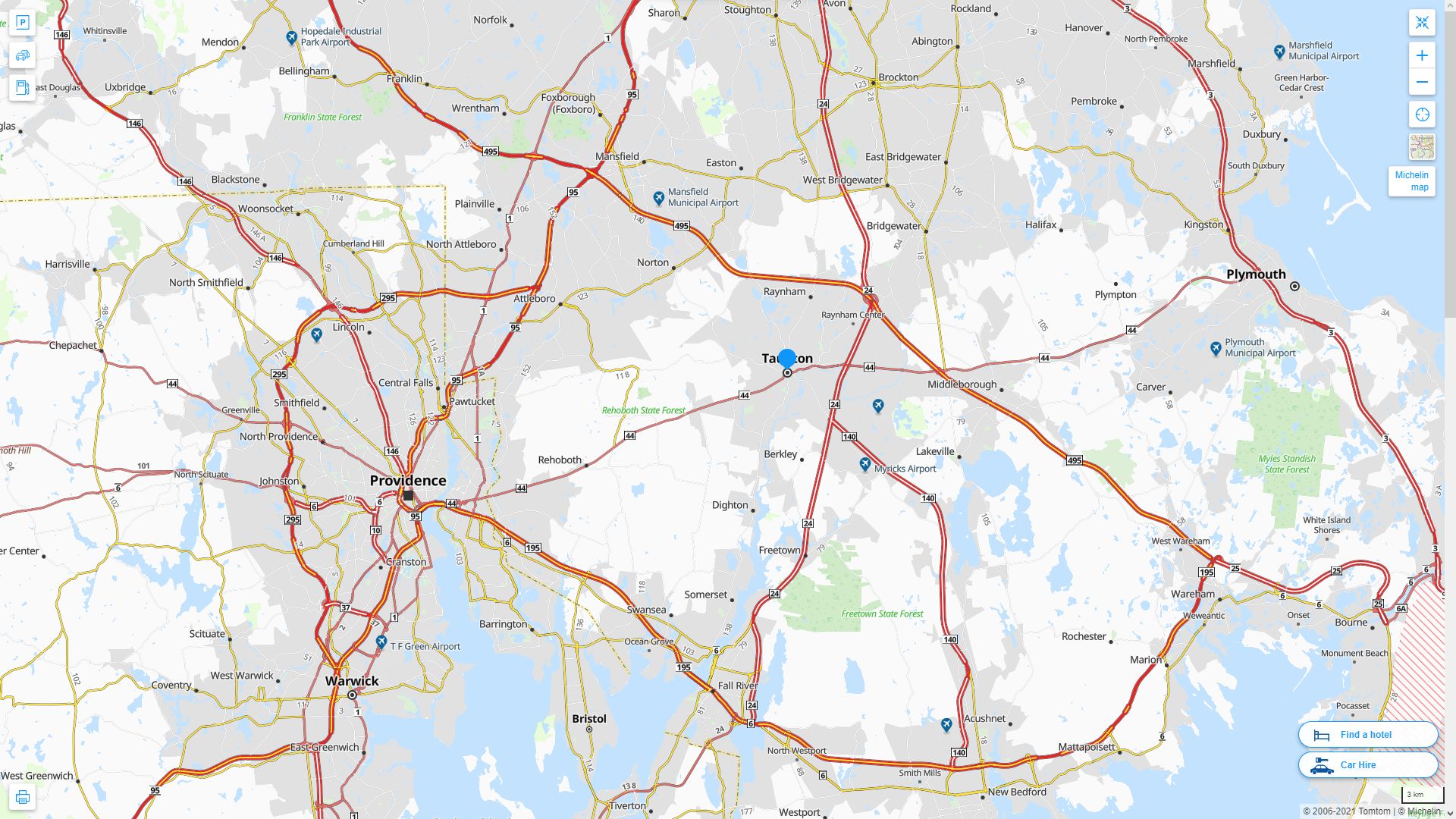 Taunton Street Map