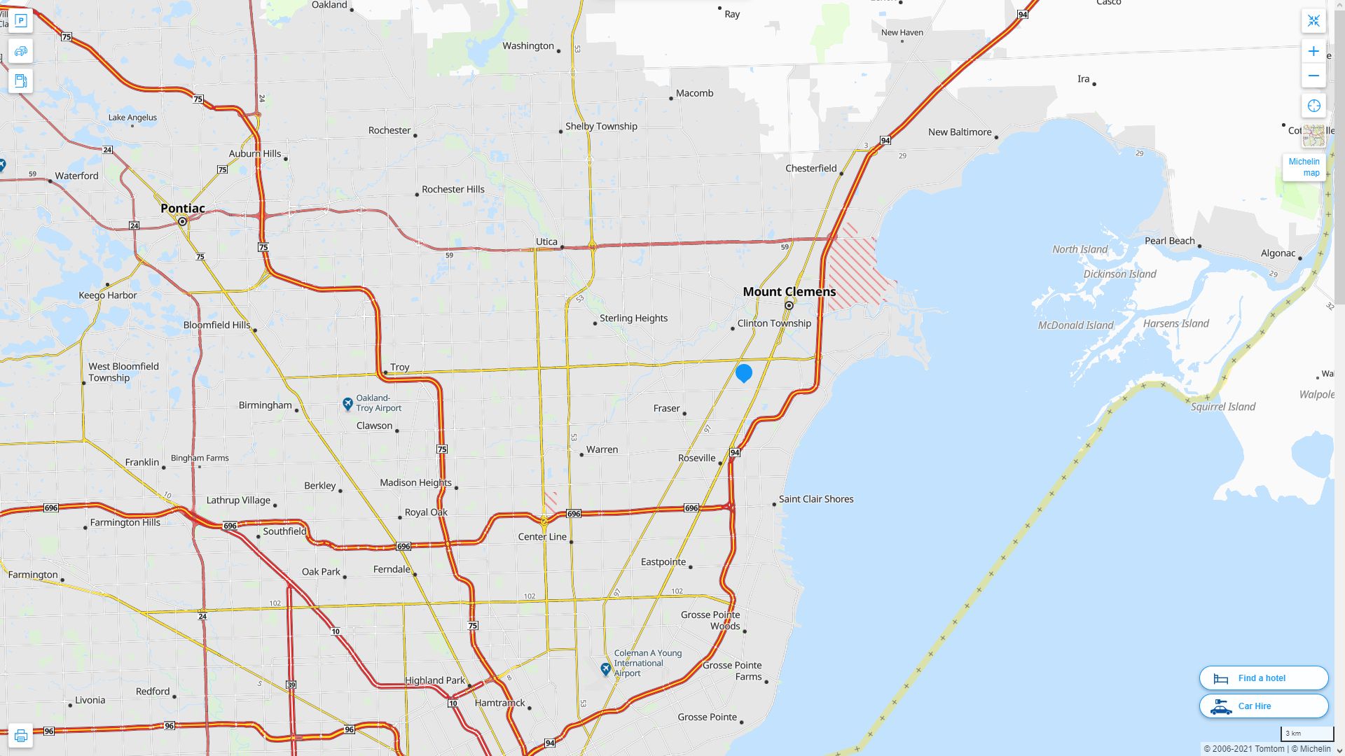 Clinton Township, Michigan Map