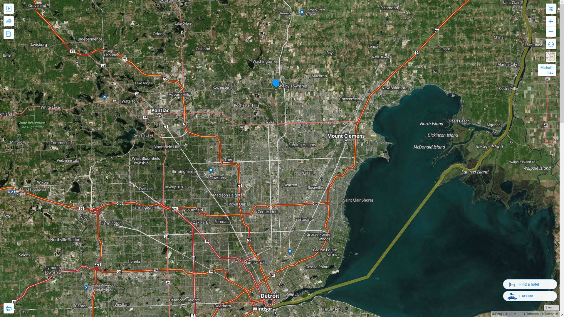 Shelby Township, Michigan Map