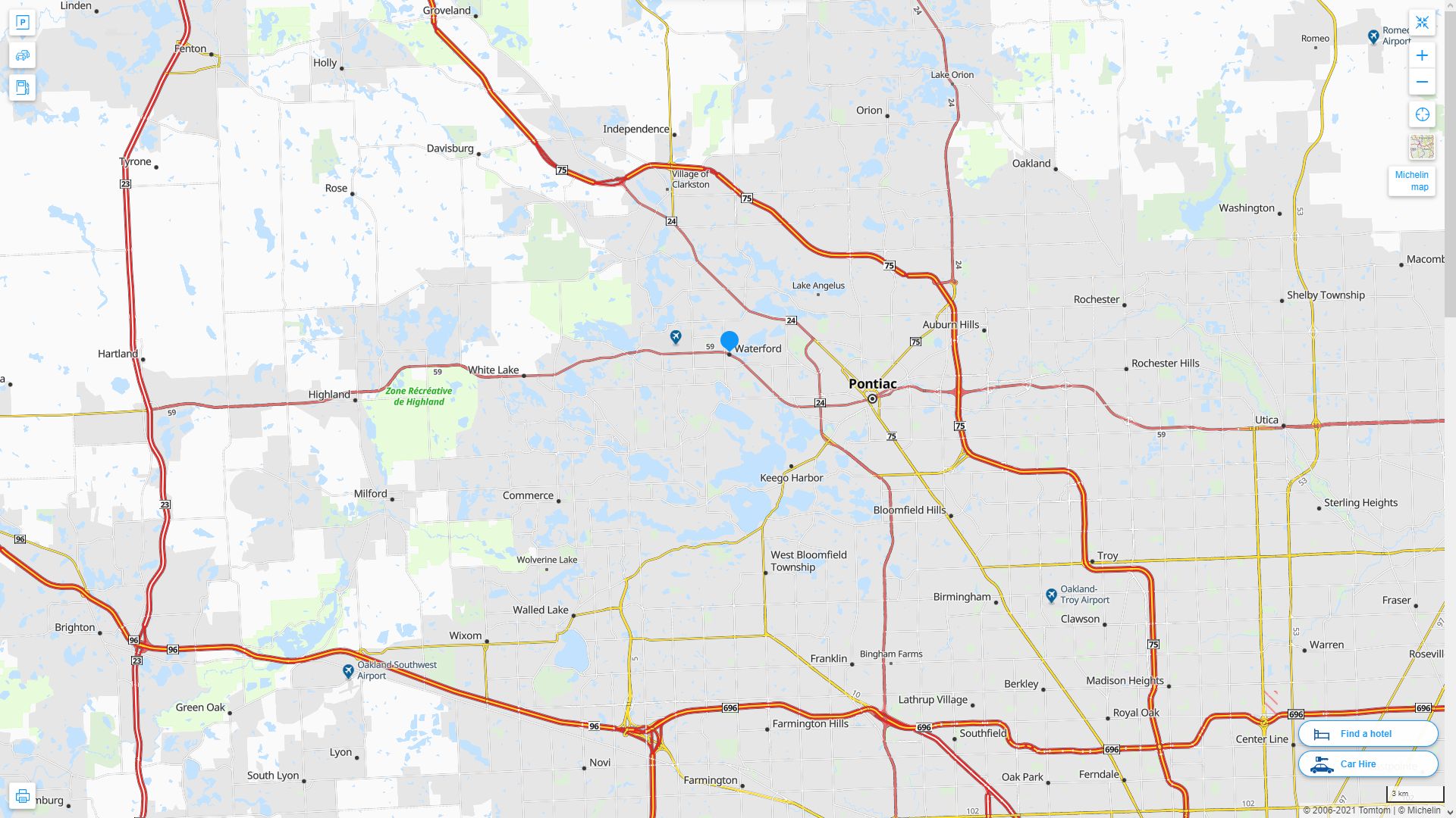 Waterford Township Michigan Map - United States