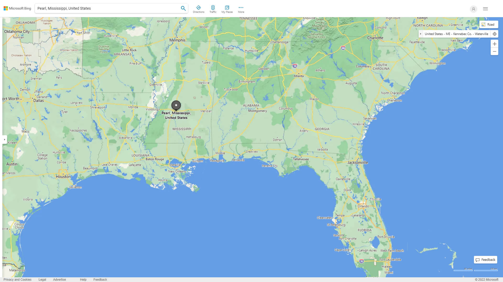 Pearl Mississippi Map - United States