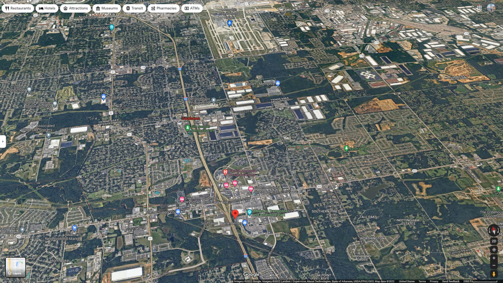 Southaven, Mississippi Map