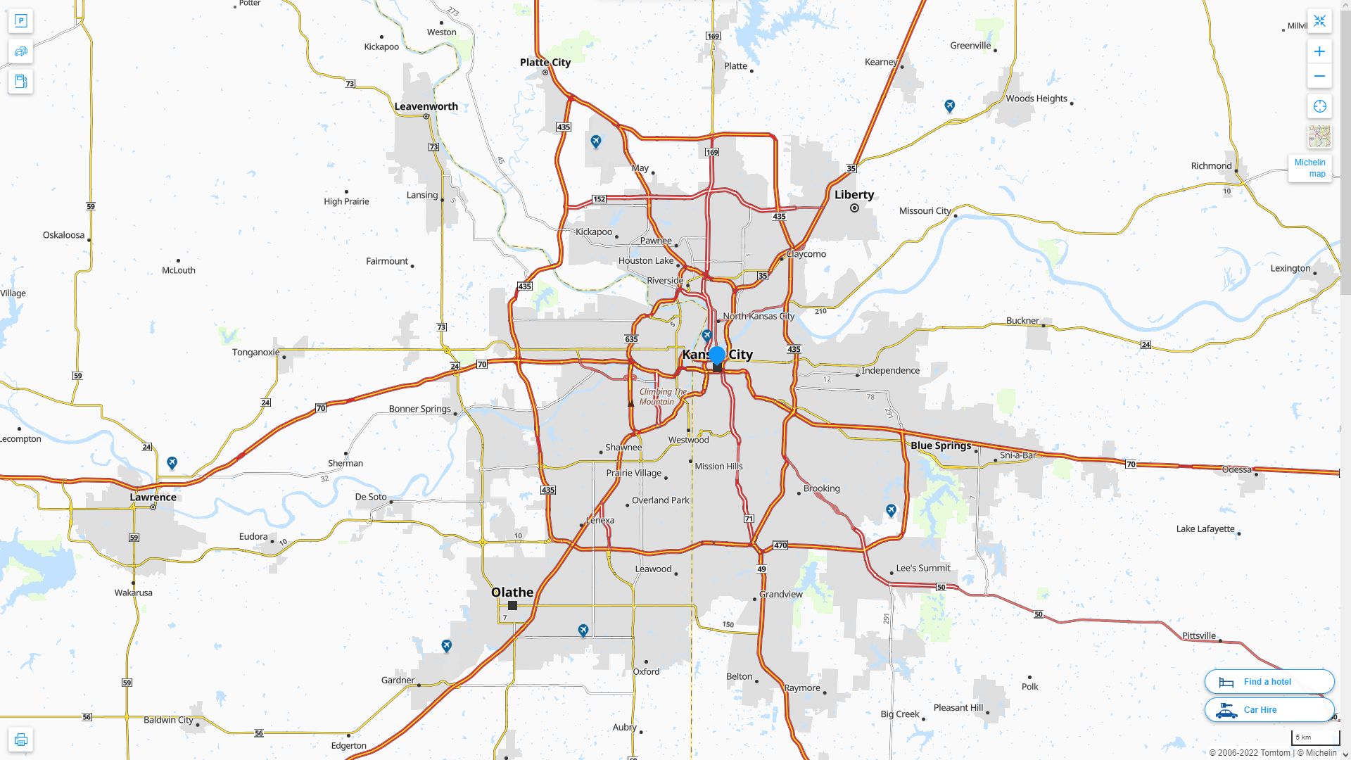 Kansas City, Missouri Map