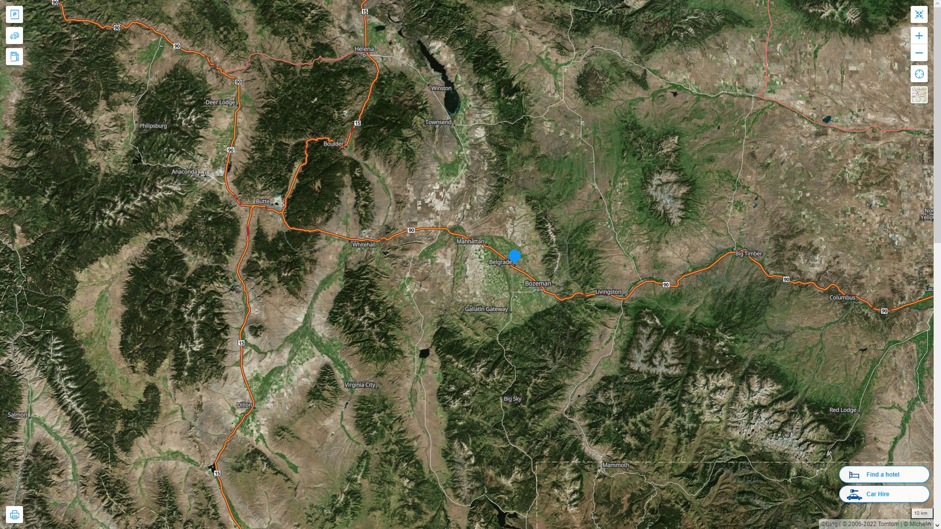 Belgrade, Montana Map