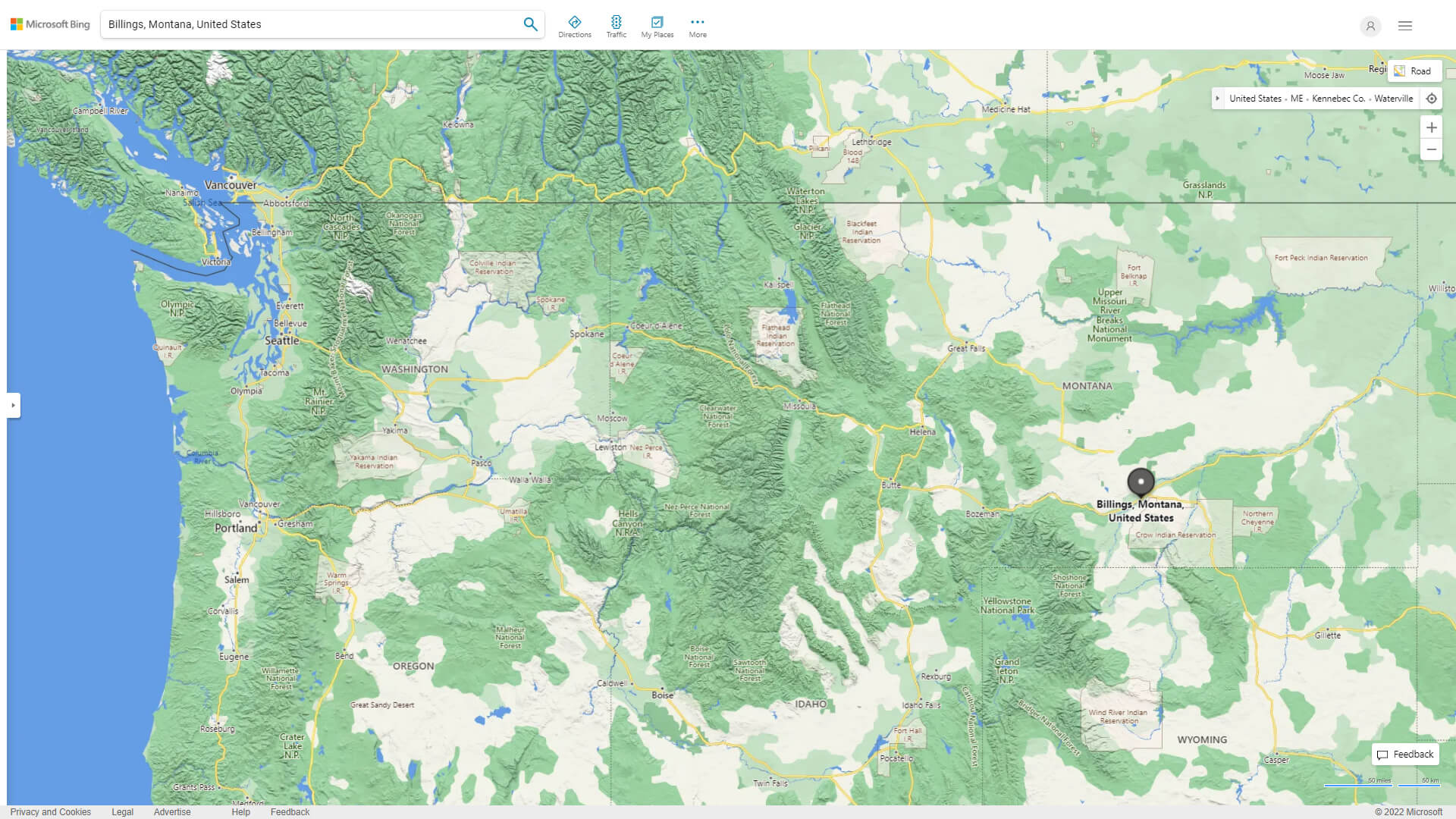 Billings, Montana Map