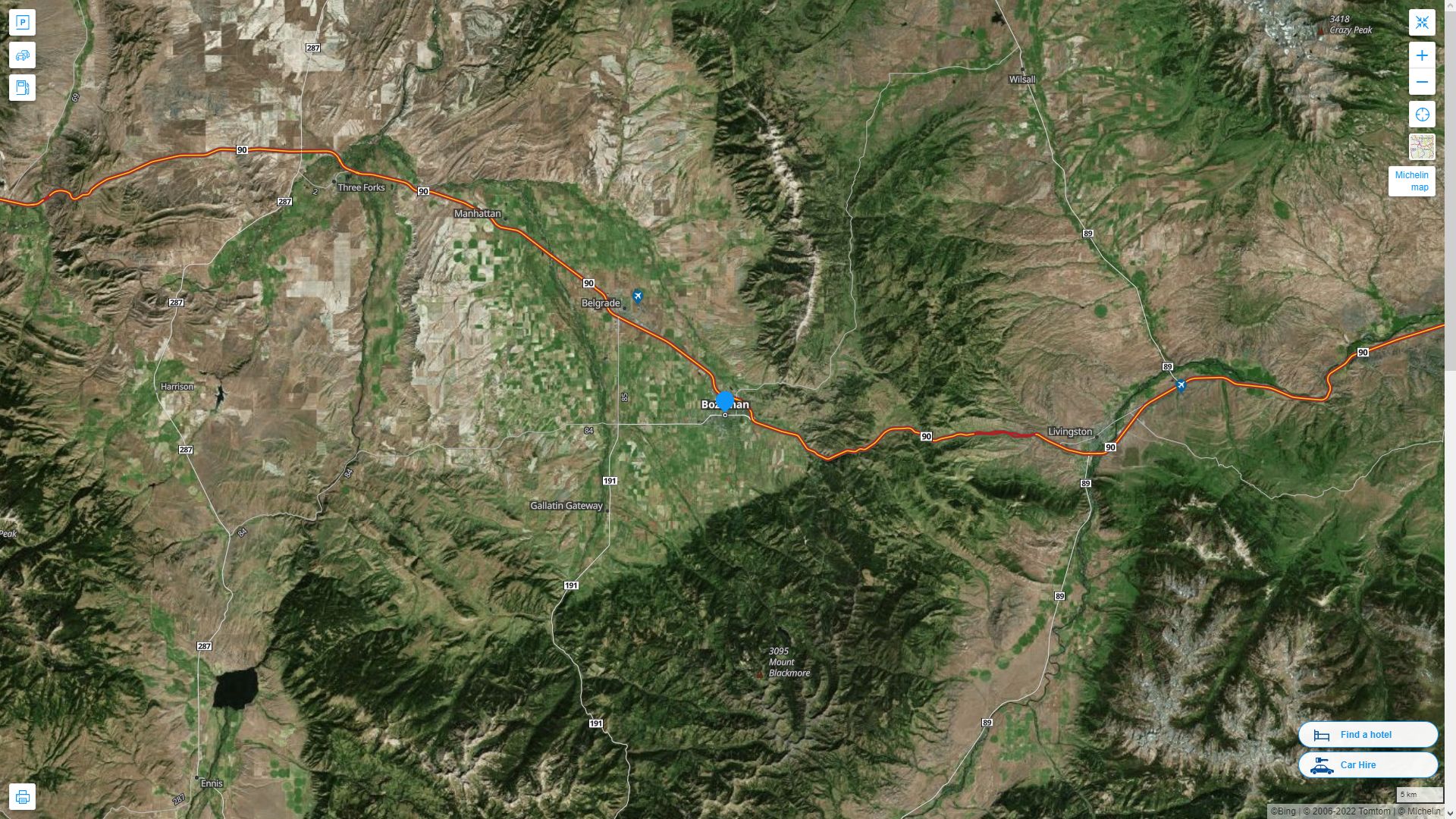 Bozeman Montana Map - United States