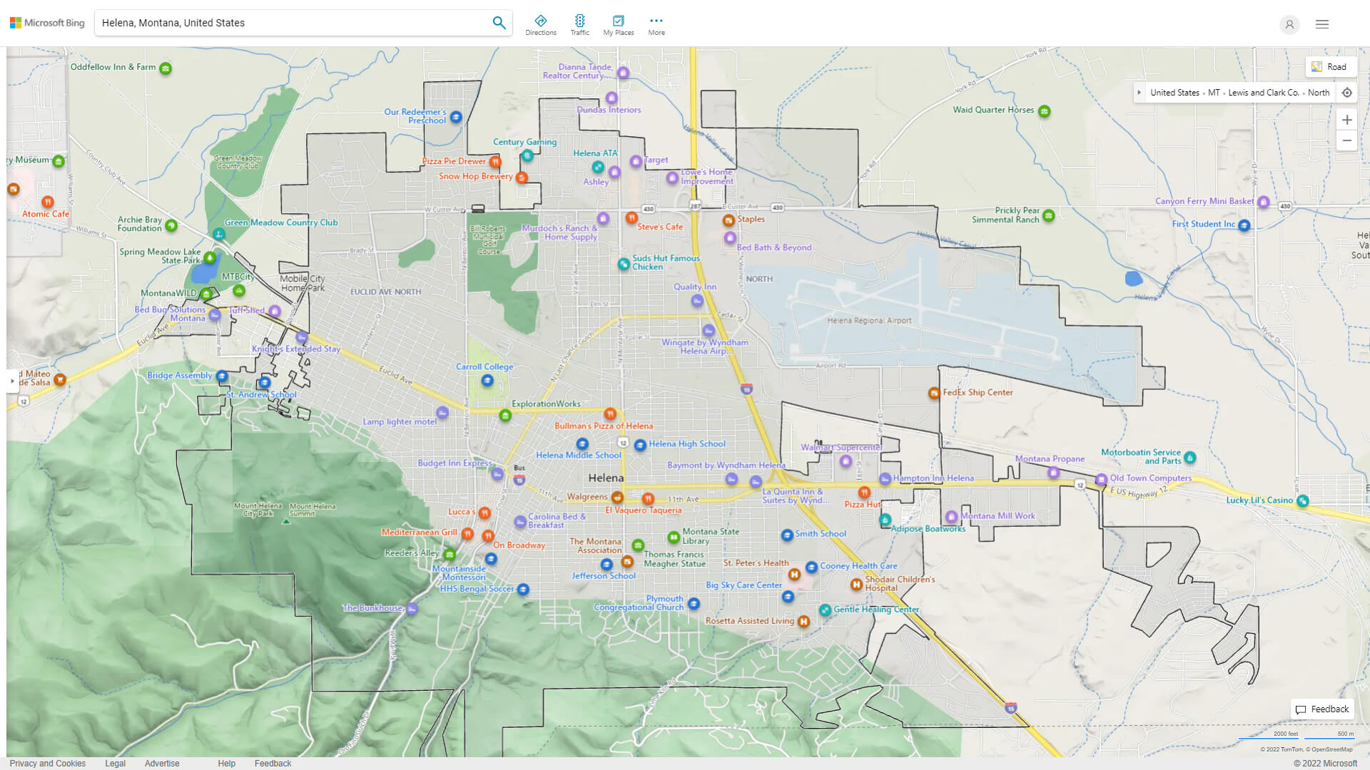 Helena, Montana Map