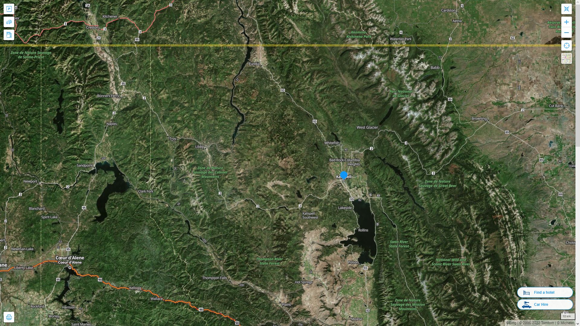 Kalispell, Montana Map