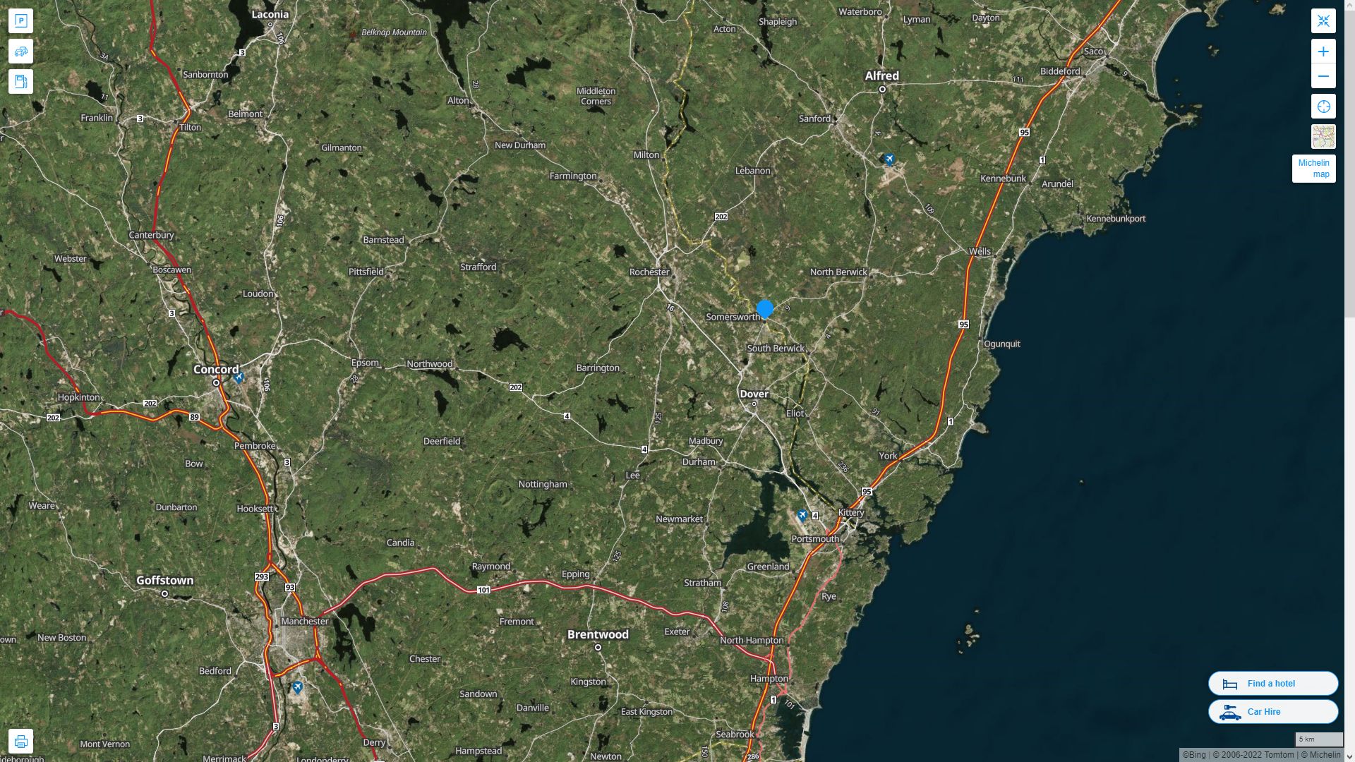 Somersworth, New Hampshire Map