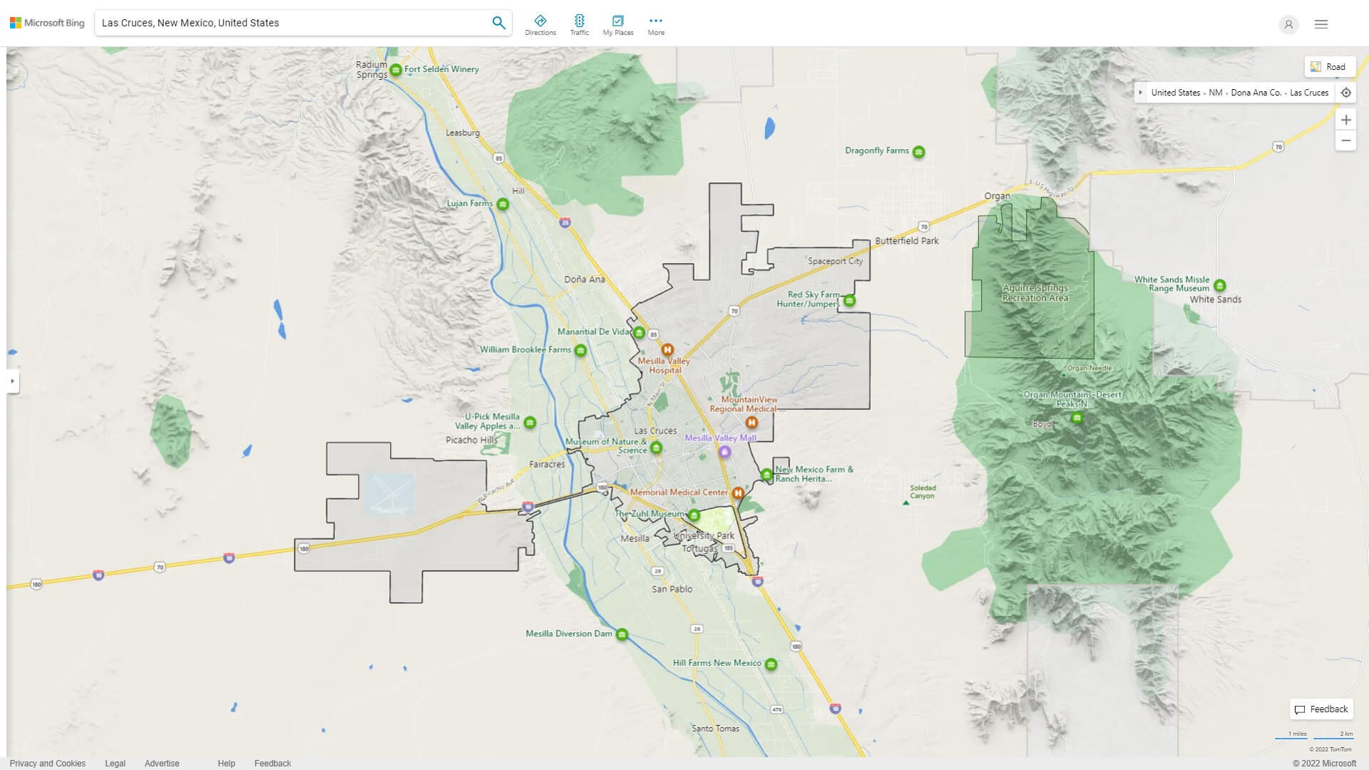 Las Cruces, New Mexico Map