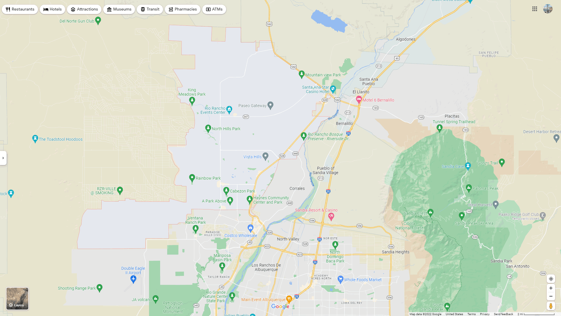 Rio Rancho, New Mexico Map