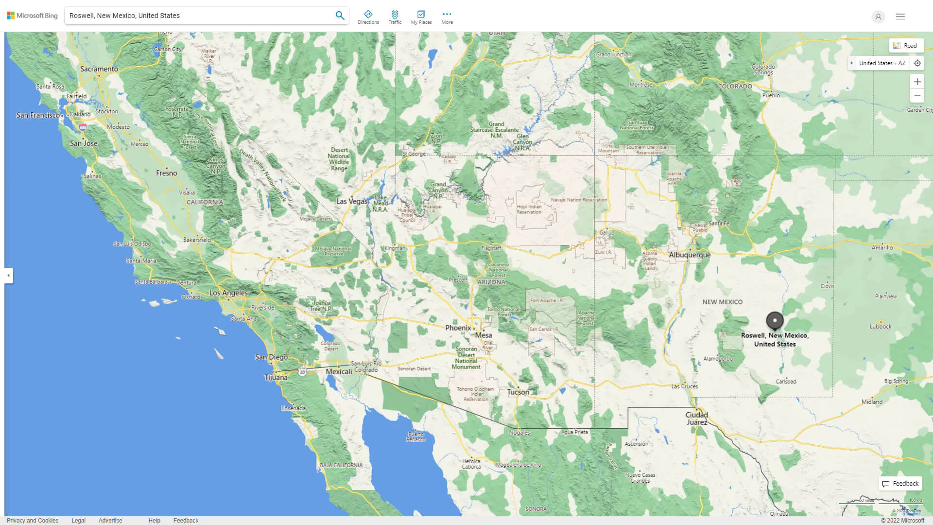 Roswell, New Mexico Map