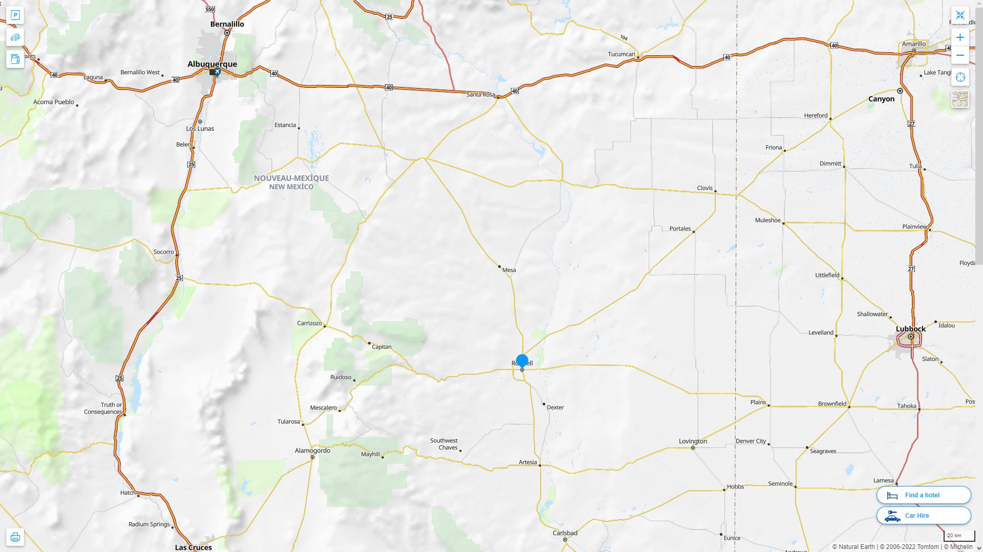 Roswell, New Mexico Map