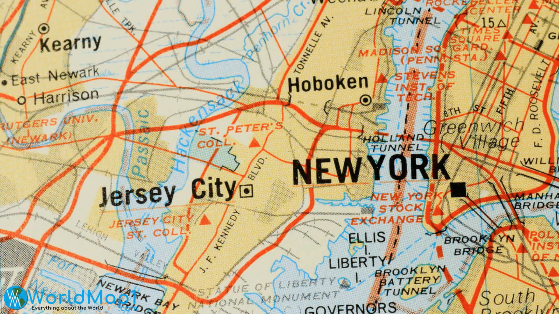 New York Free Printable Map