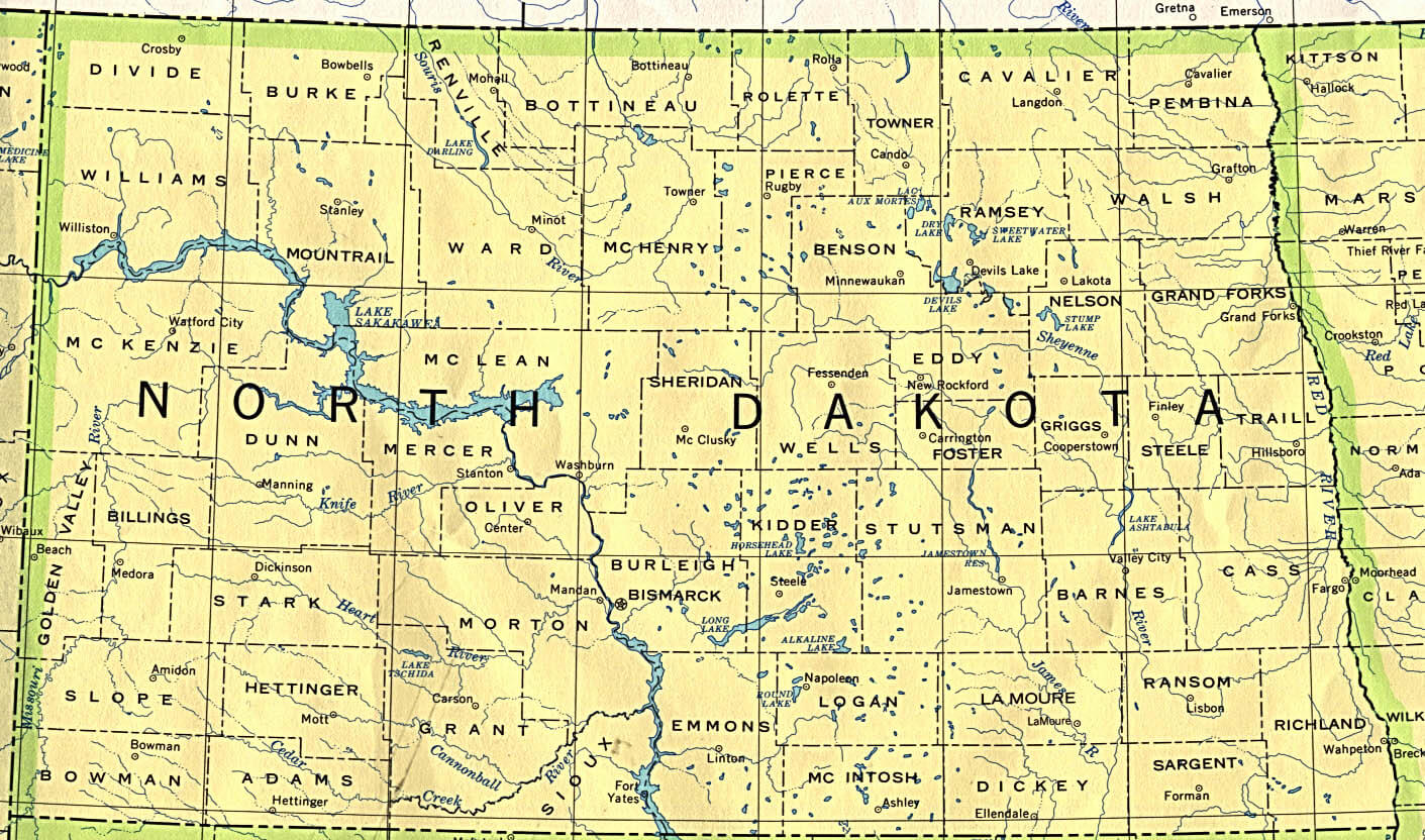 Mapa De South Dakota North Dakota Map