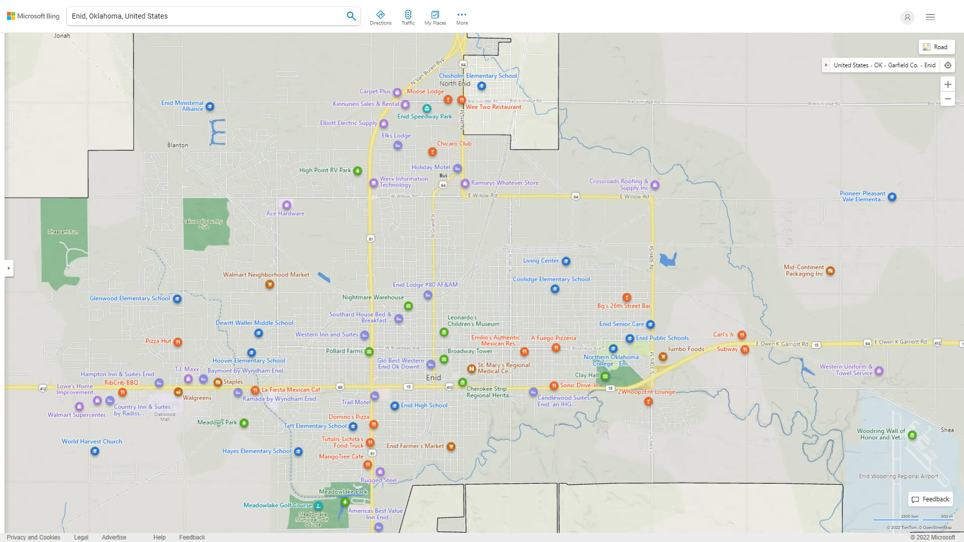 Enid Oklahoma Map - United States