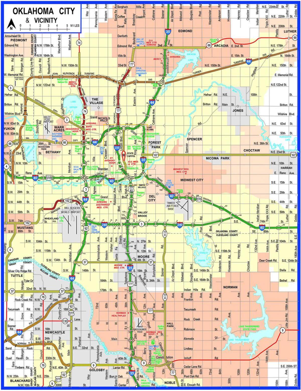 Oklahoma City, Oklahoma Map