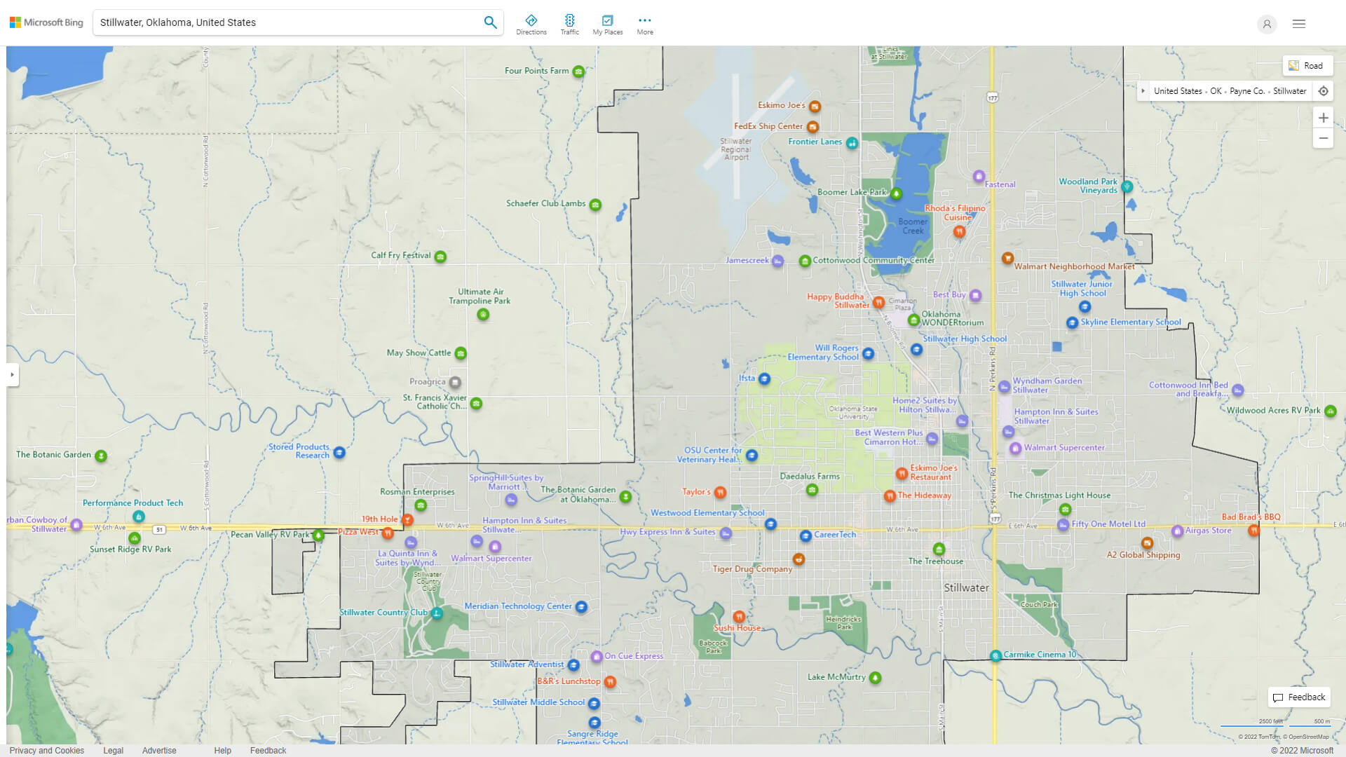 Stillwater Oklahoma Map - United States