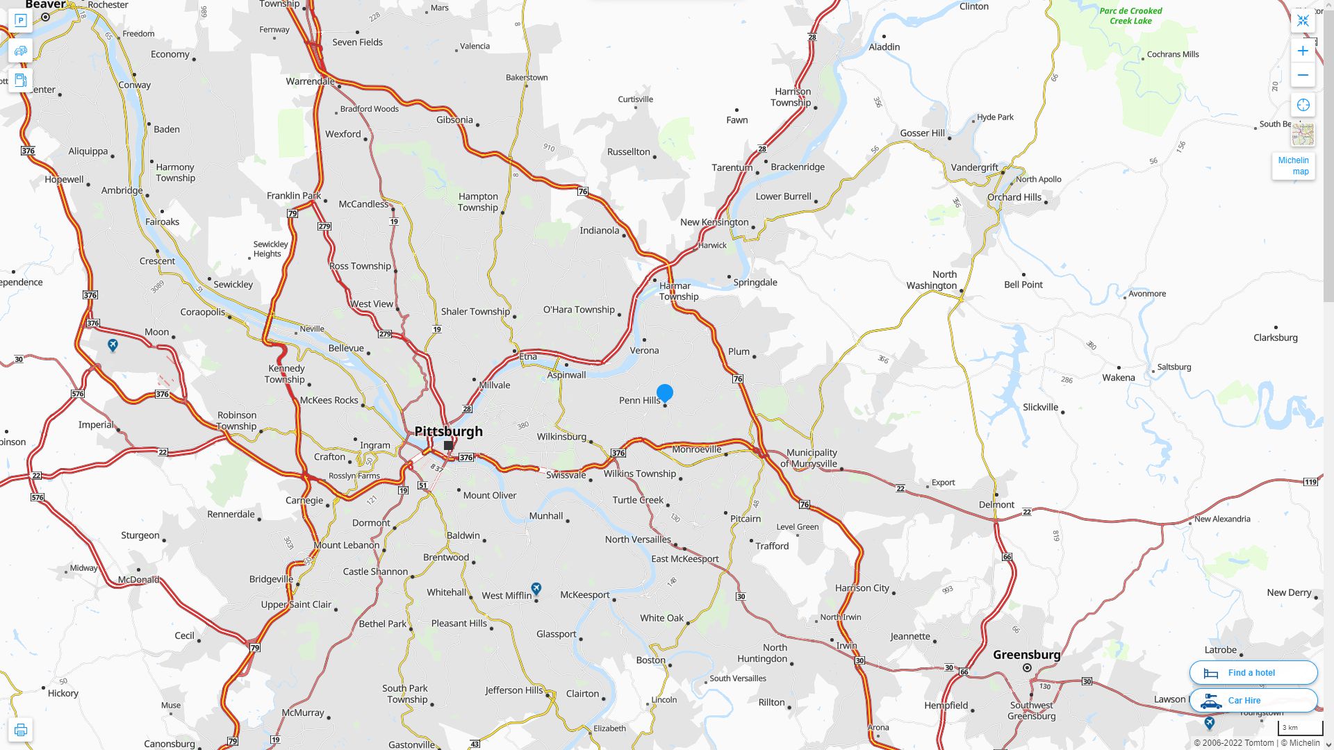 Penn Hills Township, Pennsylvania Map