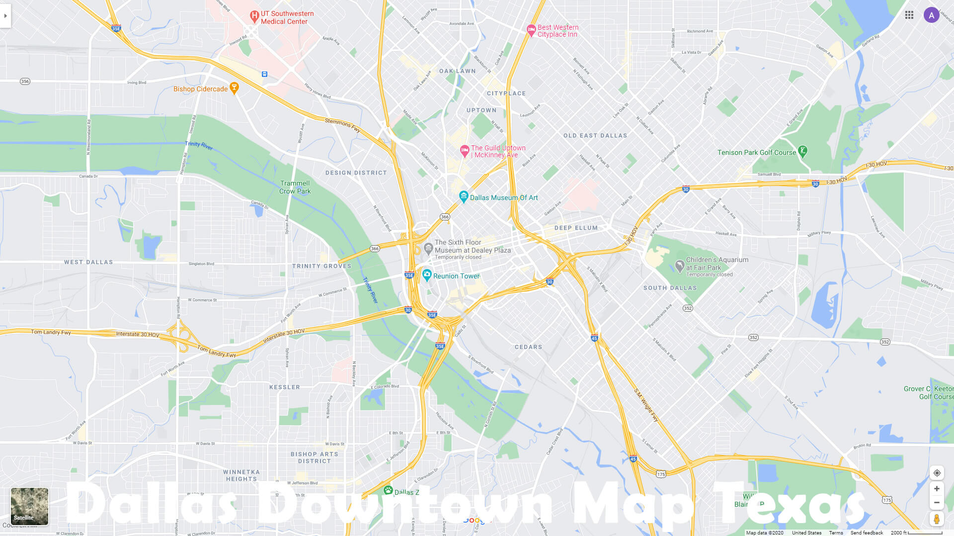 Dallas, Texas Map