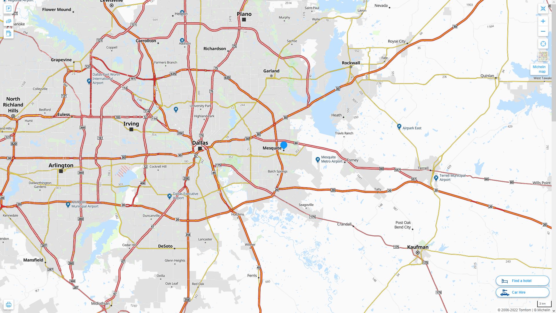 Mesquite Texas Map - United States