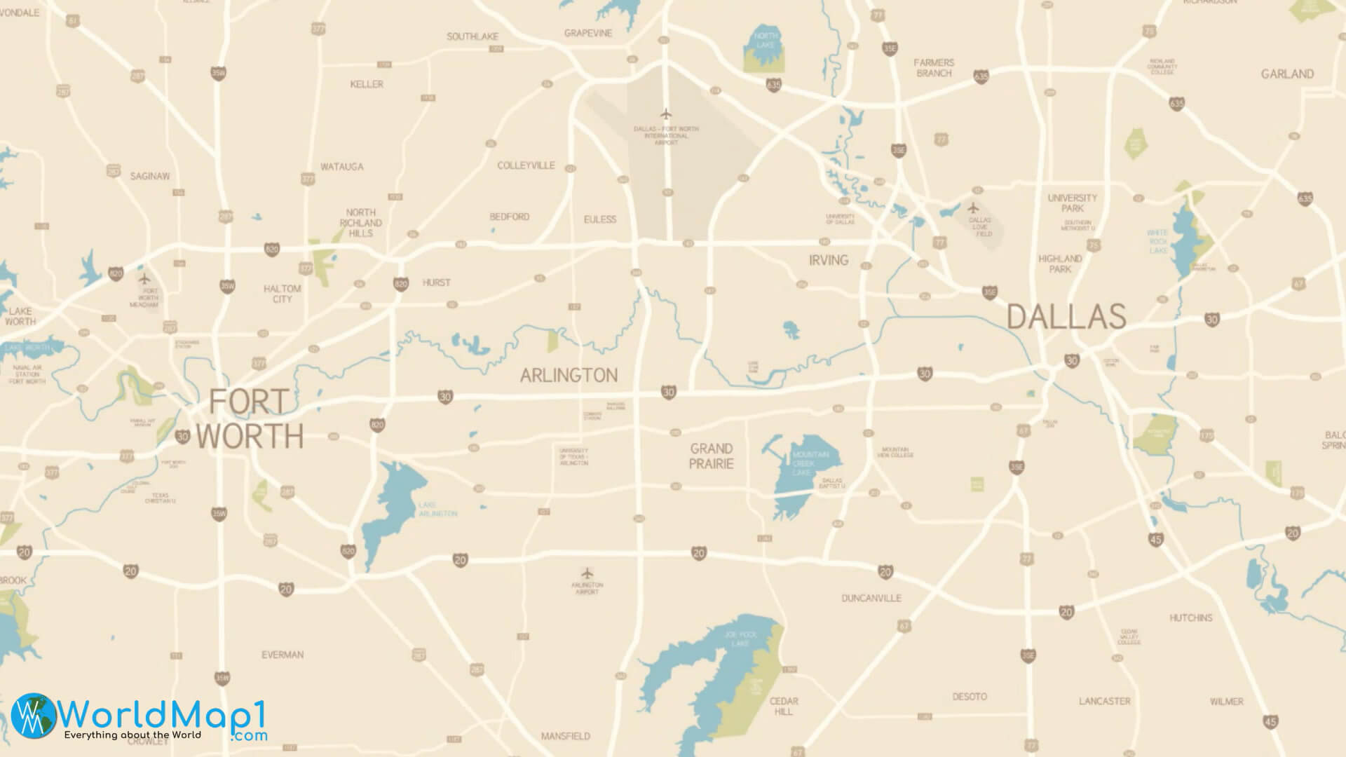 High Detailed Texas Map