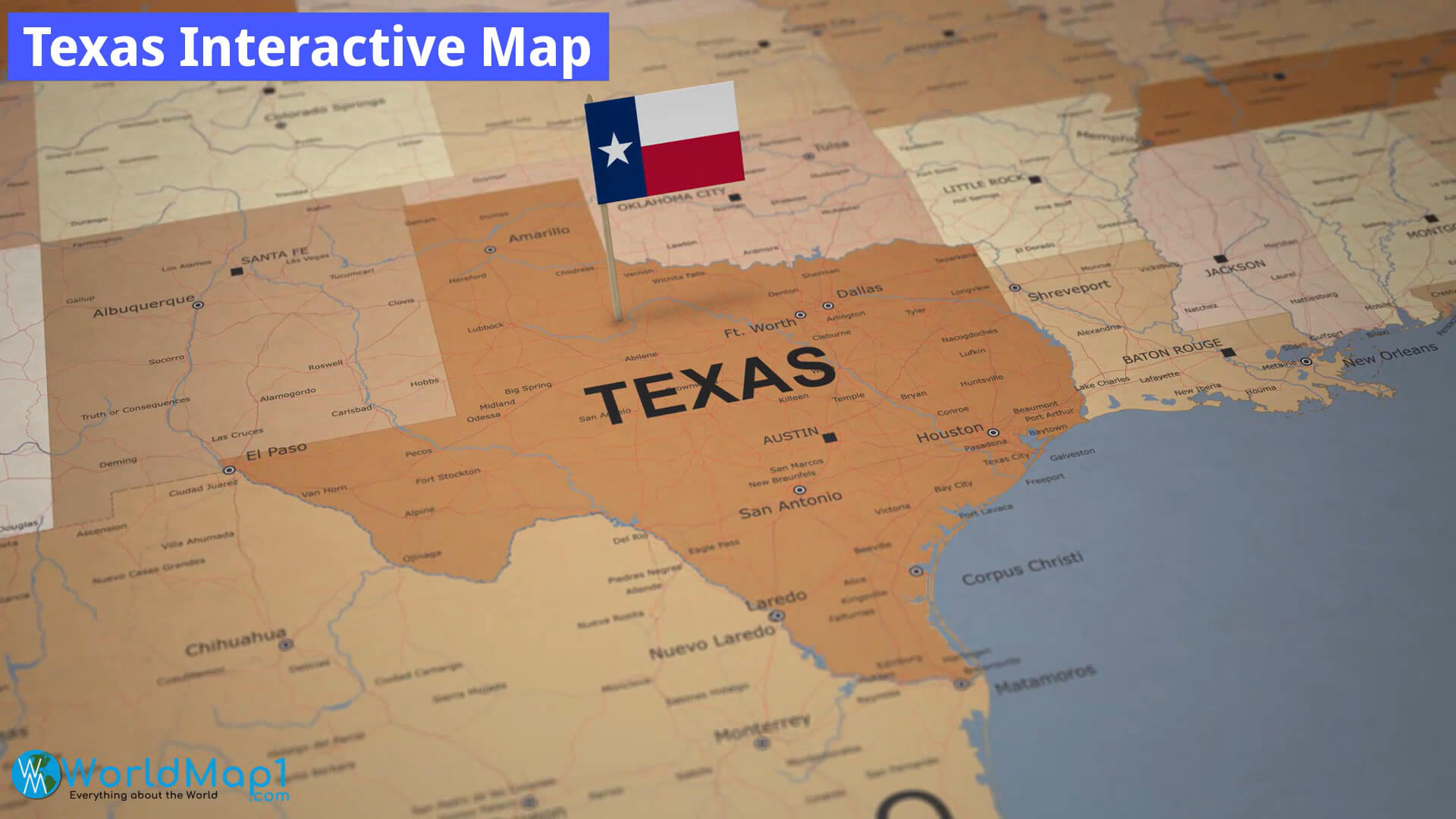 Texas Free Printable Map