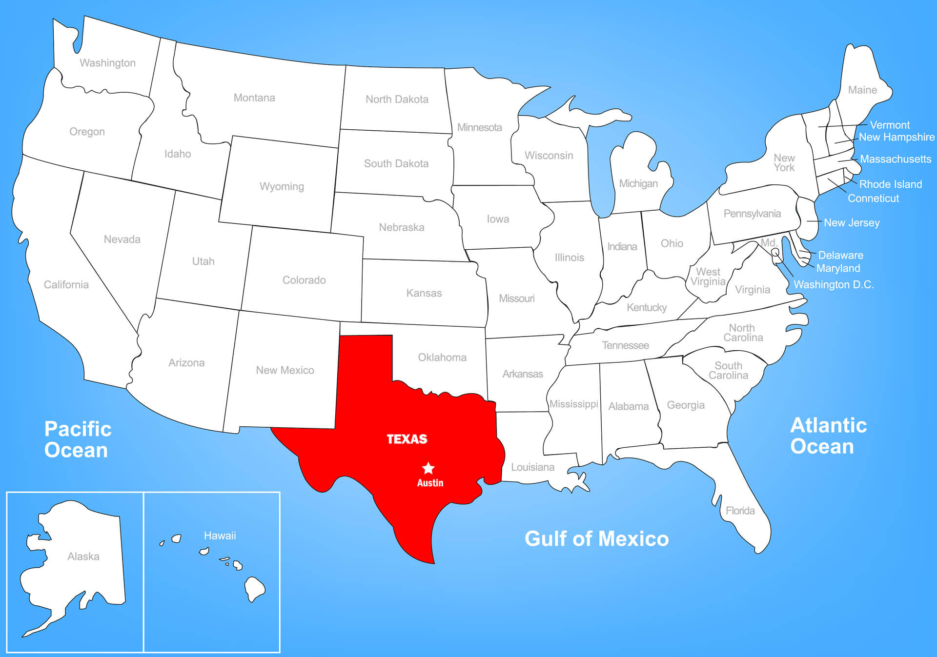 Where is Located Texas in the US and Cities Map of Texas