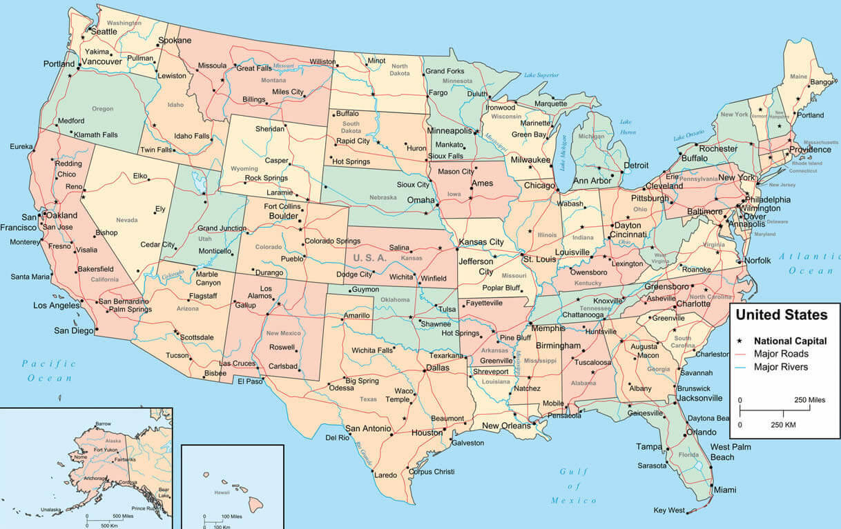 Printable Map Of The Usa Mr Printables States And Capitals Printable 