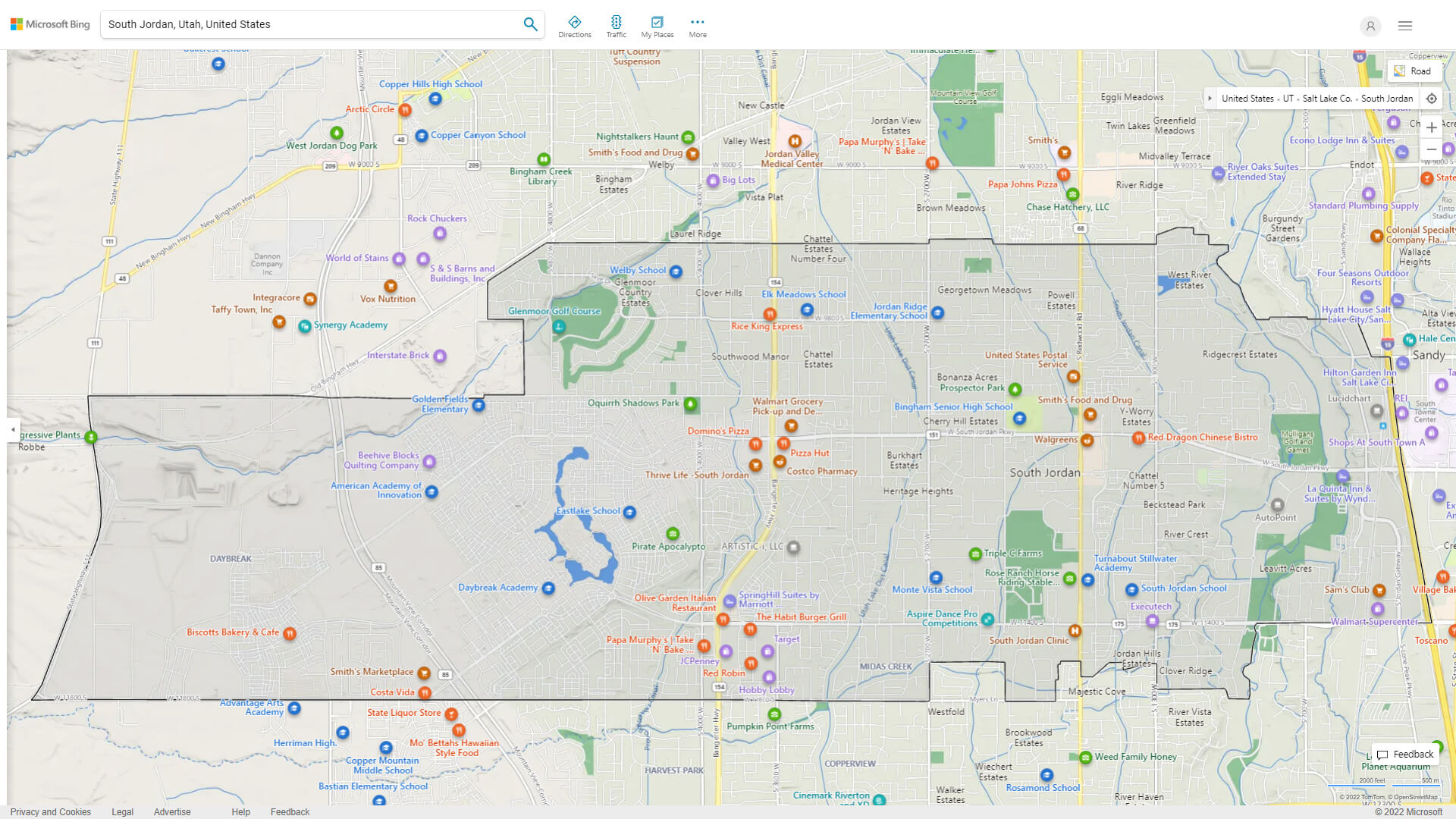 South Jordan, Utah Map