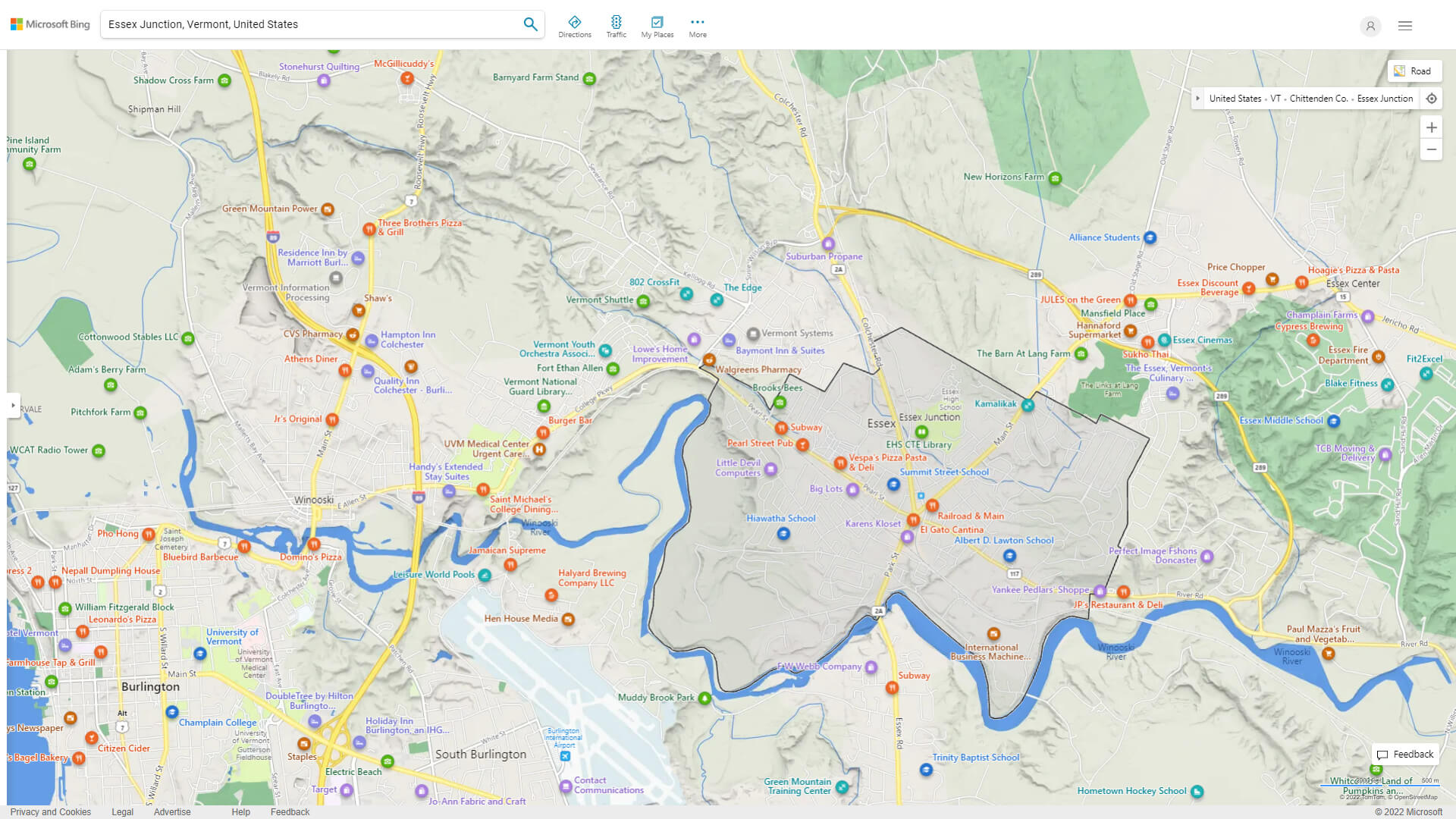 Essex Junction, Vermont Map