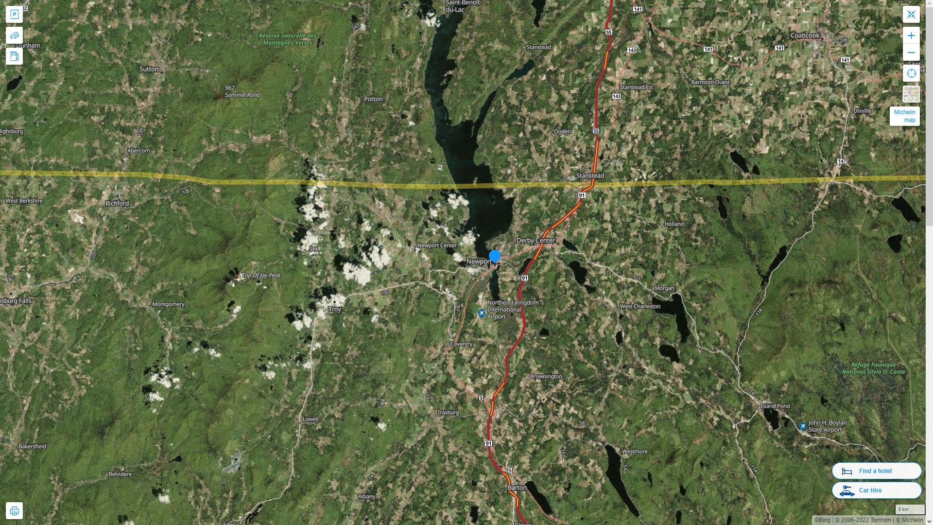 Newport, Vermont Map