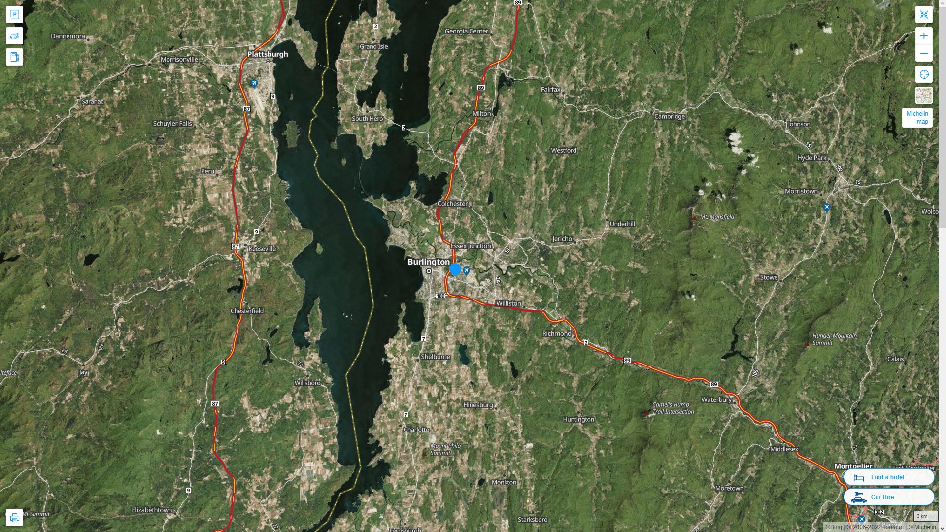 South Burlington, Vermont Map