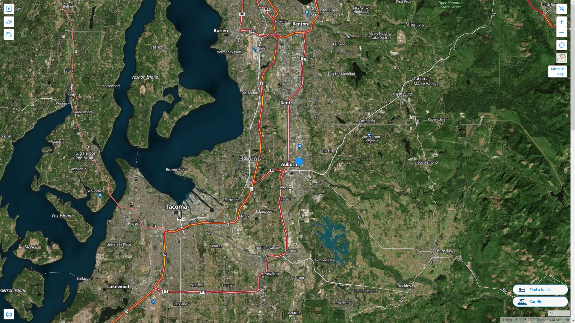 Auburn Washington Map - United States