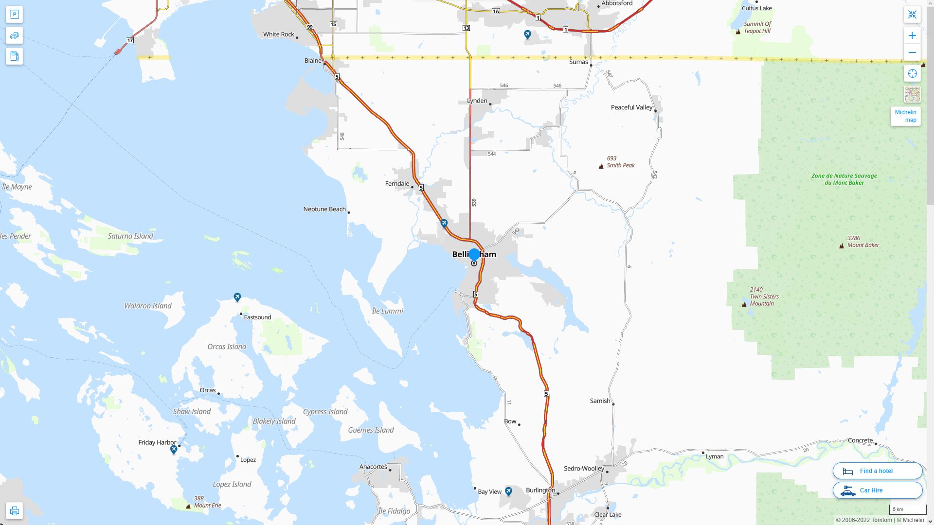 Bellingham, Washington Map