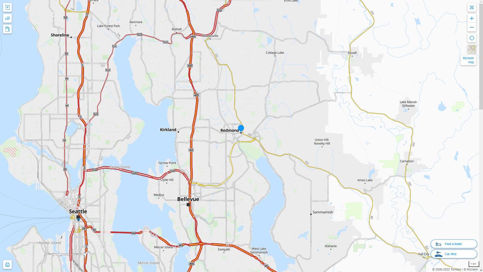 Redmond, Washington Map