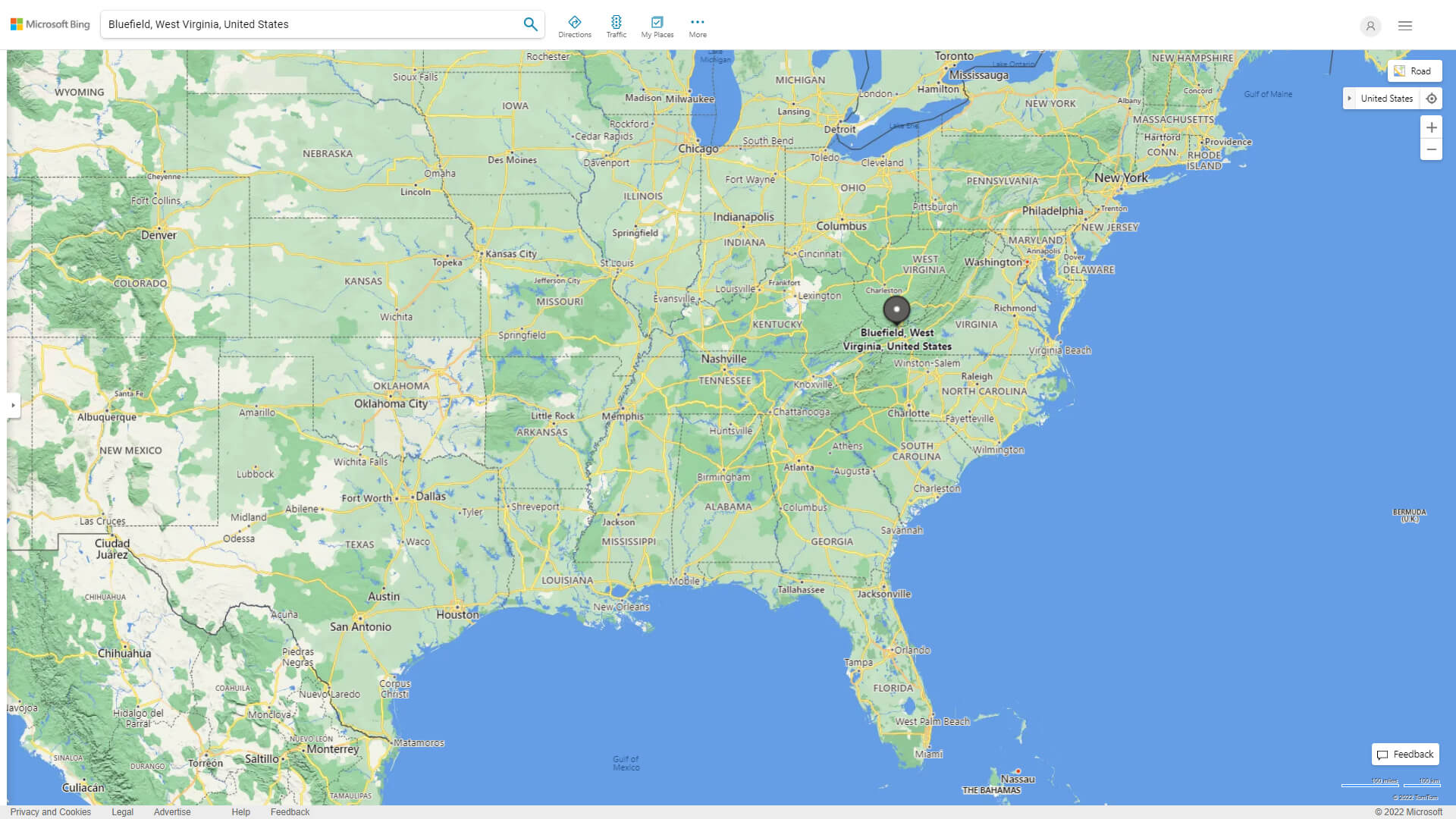 Bluefield, West Virginia Map