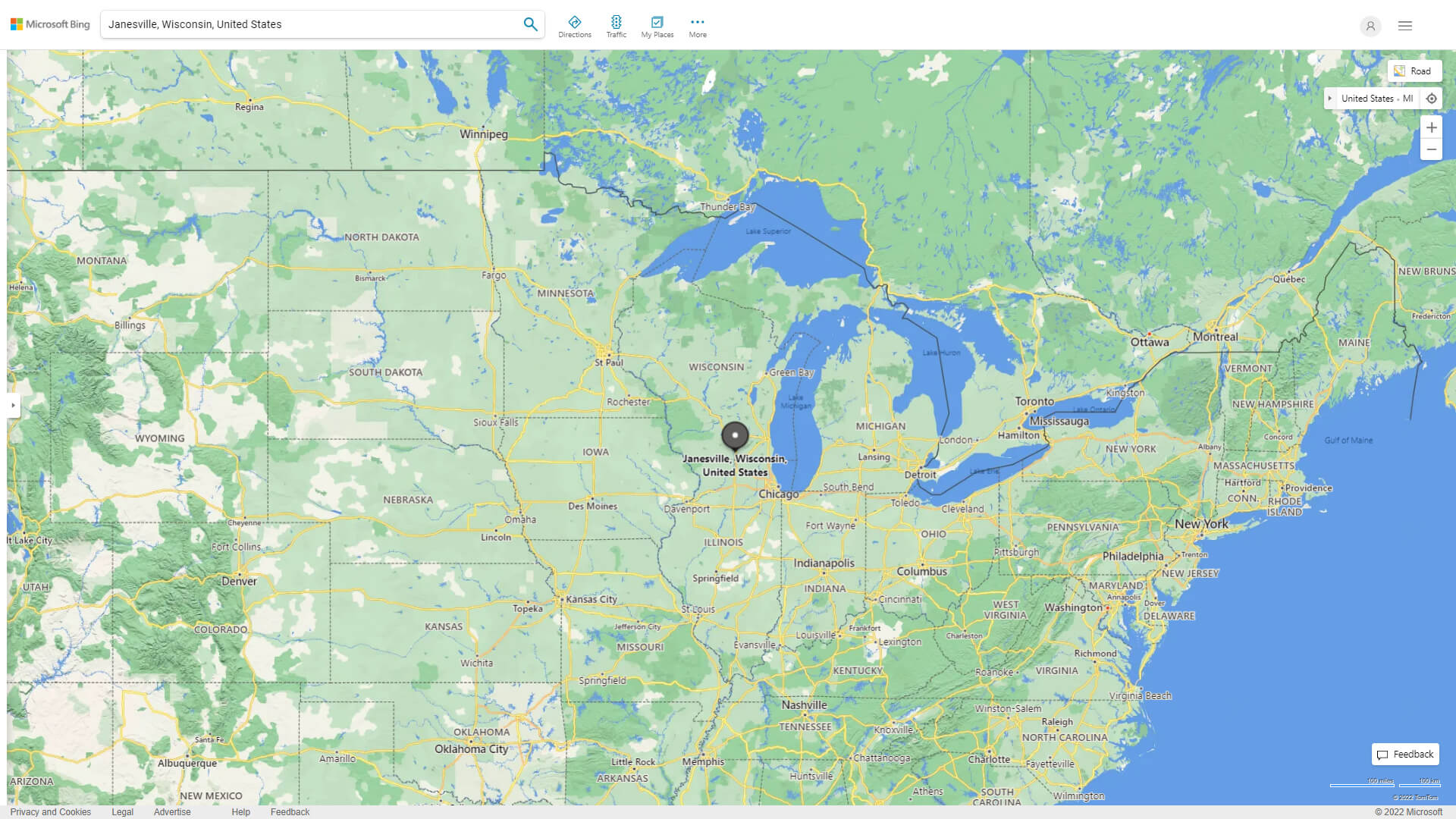 Janesville, Wisconsin Map