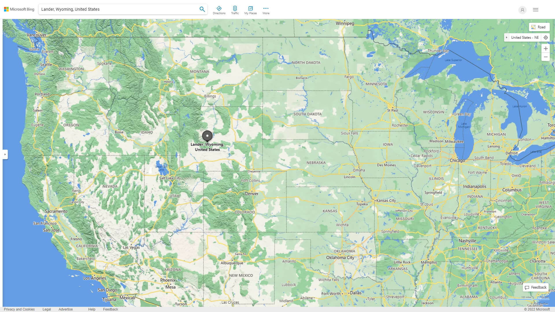 Lander Wyoming Map - United States